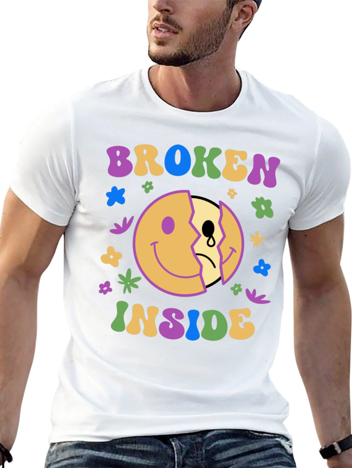 Broken Inside Graphic Tee - Trendy Comfort