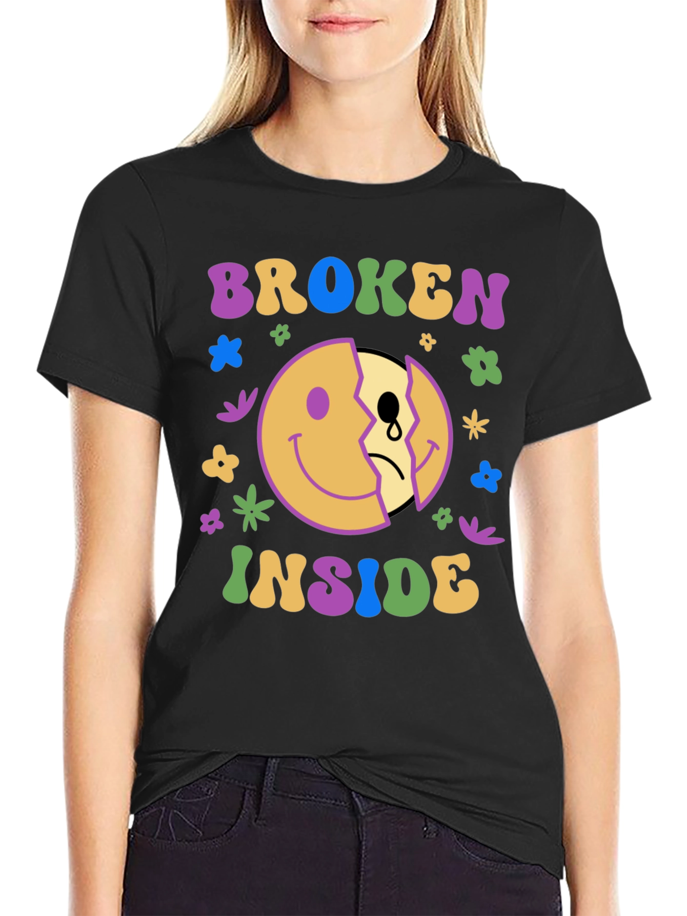 Broken Inside Graphic Tee - Trendy Comfort