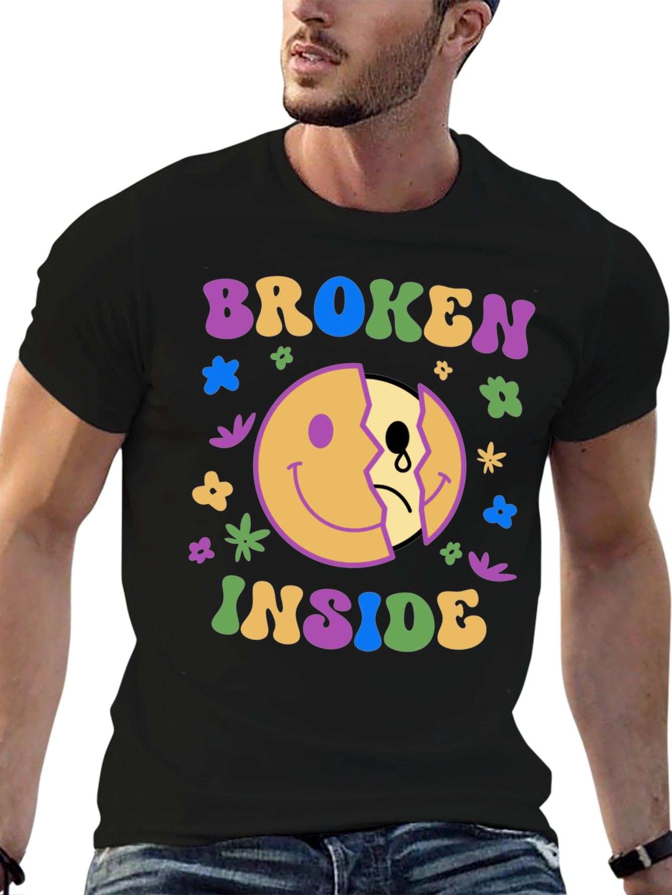 Broken Inside Graphic Tee - Trendy Comfort