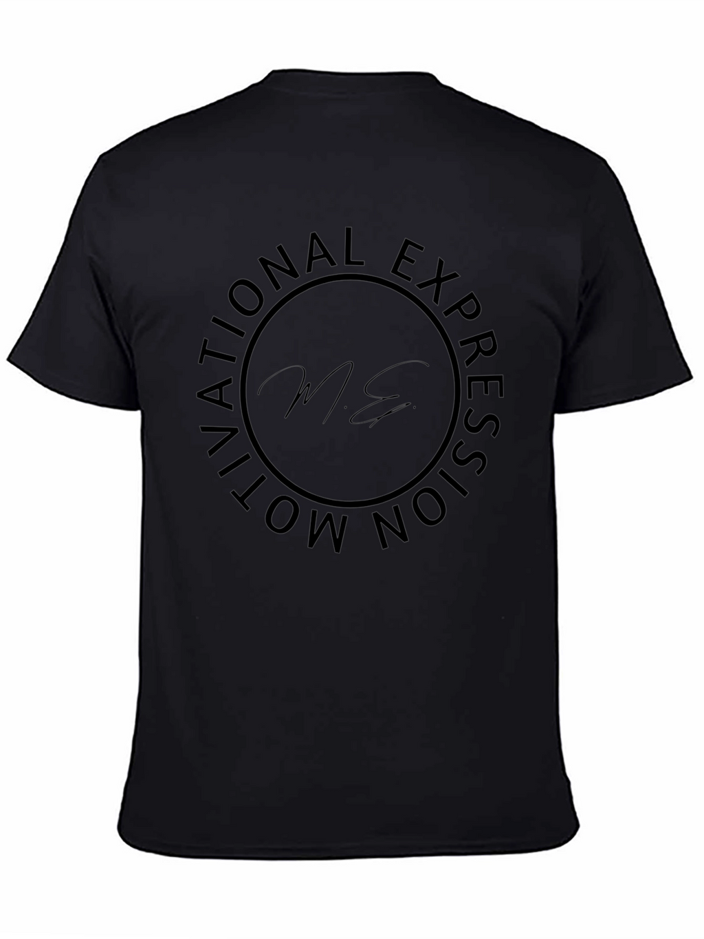 Motivational Expression Black Graphic T-Shirt