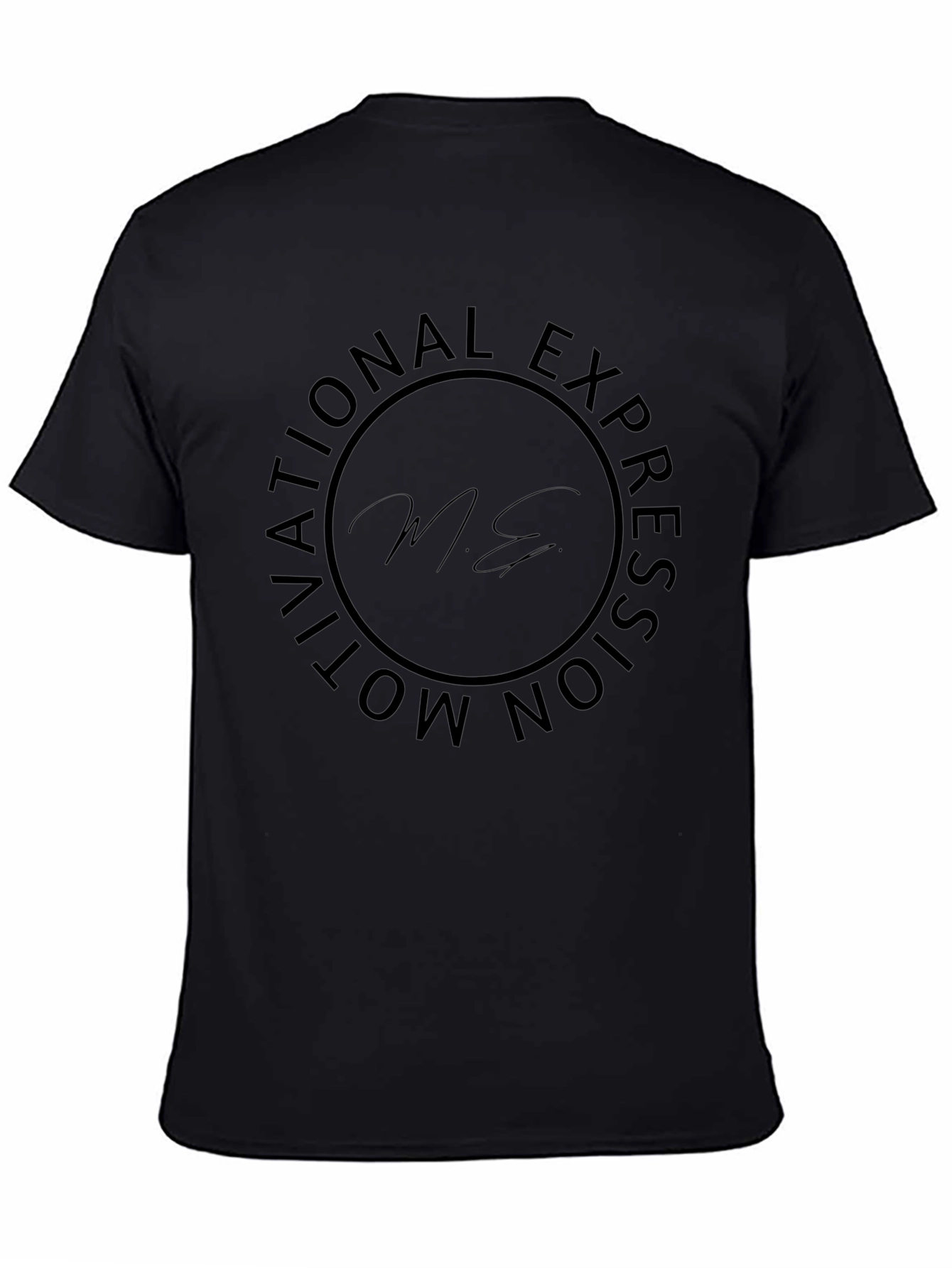Motivational Expression Black Graphic T-Shirt