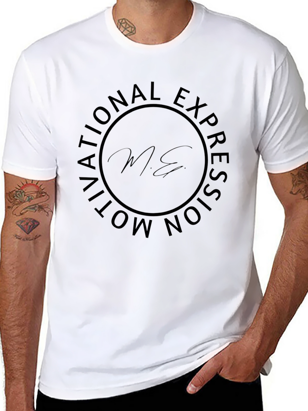 Motivational Expression Black Graphic T-Shirt