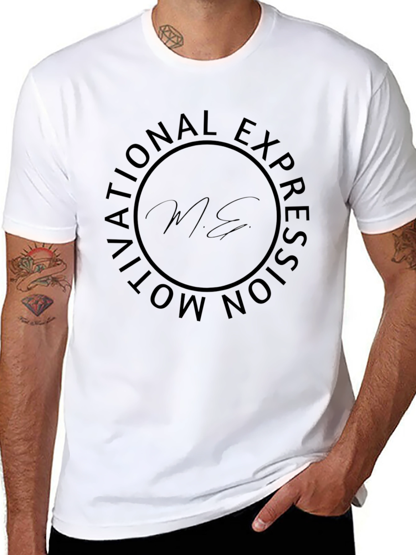 Motivational Expression Black Graphic T-Shirt