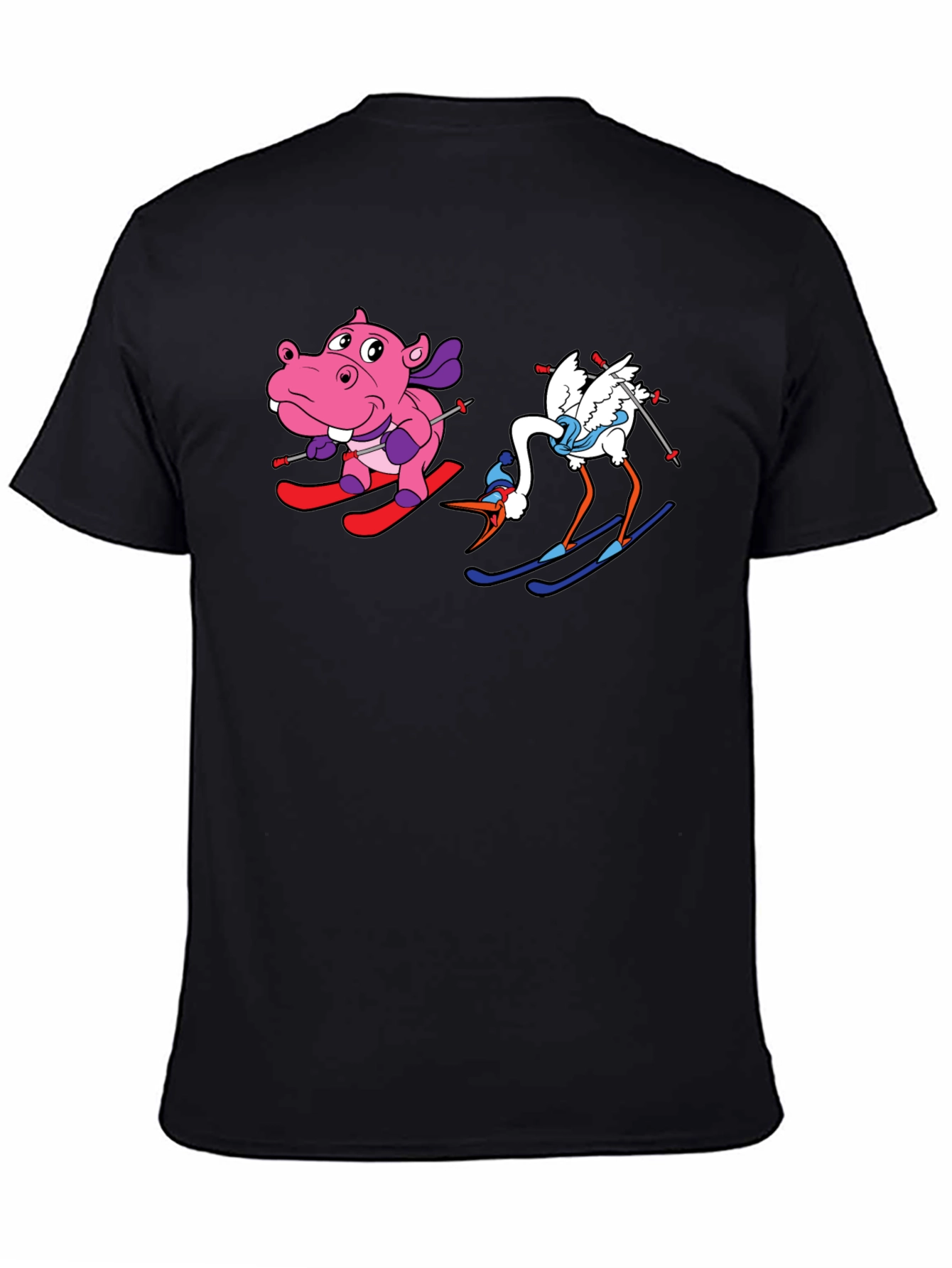 Skiing Animals Graphic T-Shirt