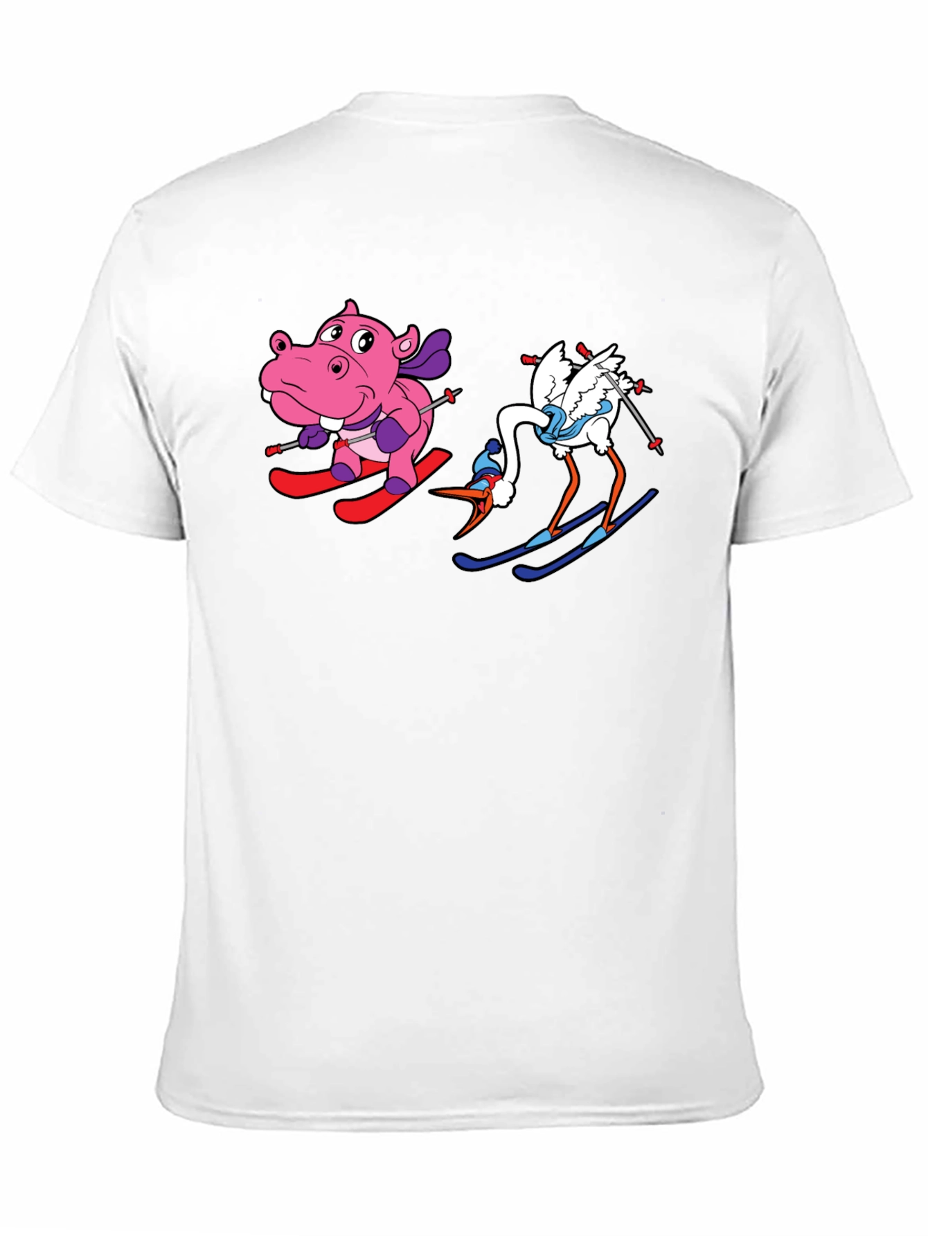 Skiing Animals Graphic T-Shirt