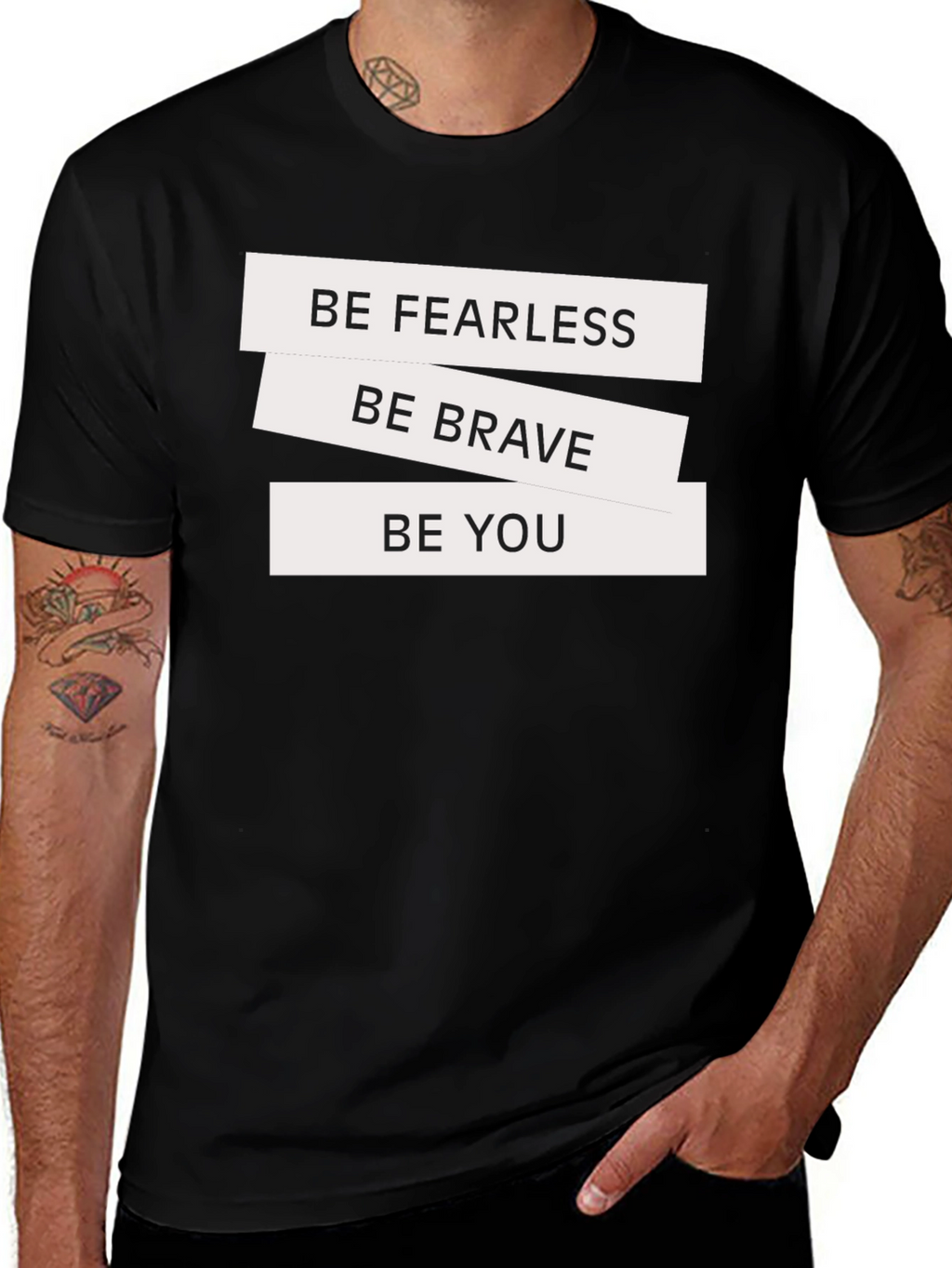 Be Fearless Graphic Tee - Black T-Shirt