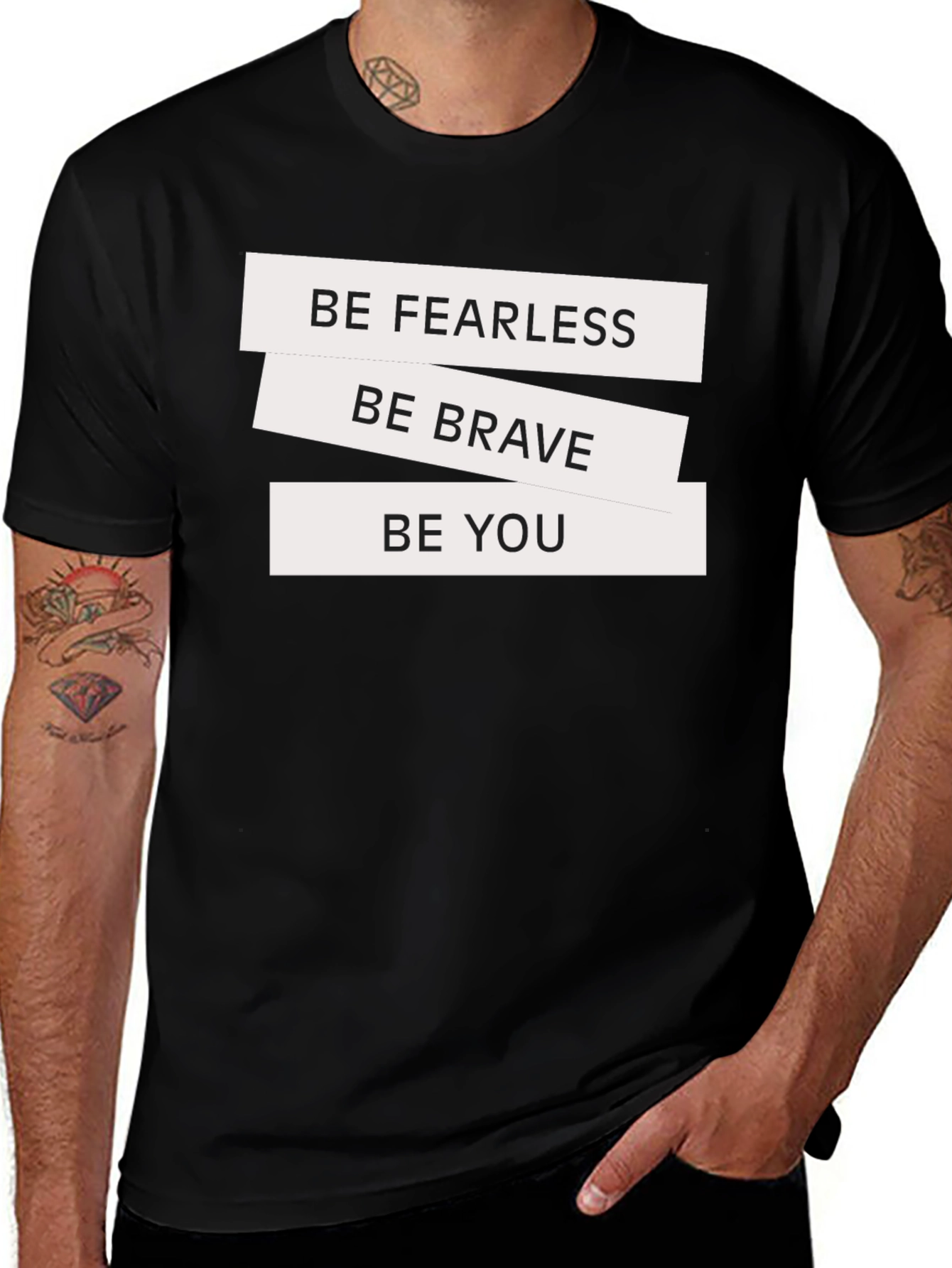 Be Fearless Graphic Tee - Black T-Shirt