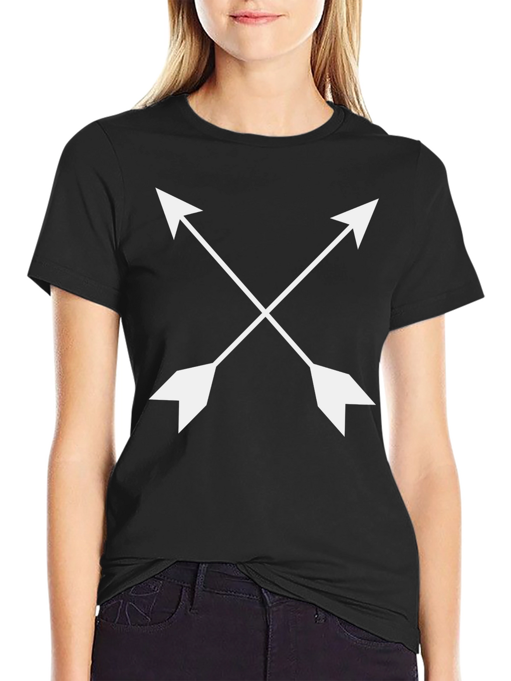 Crossed Arrows Graphic Tee - Black