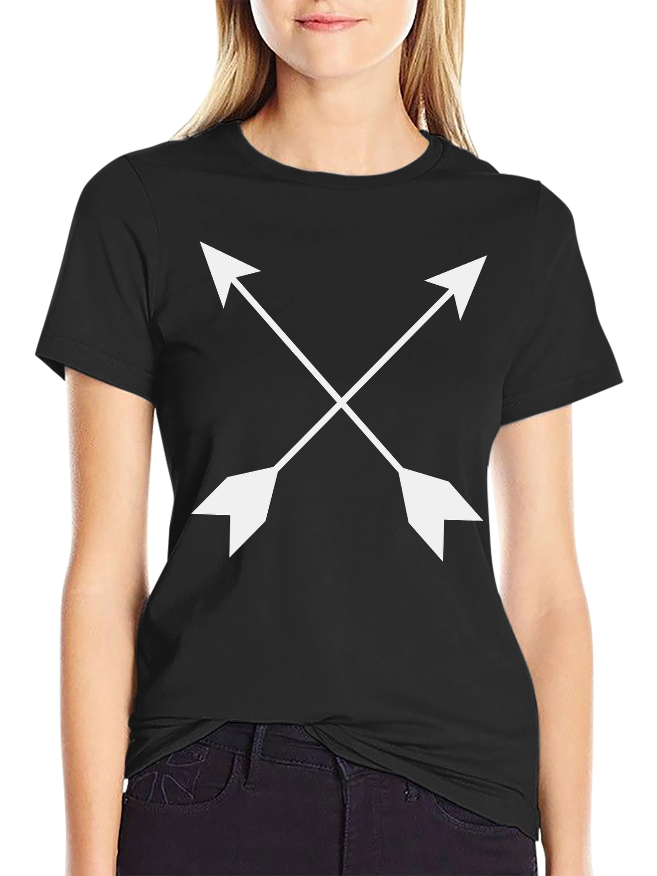 Crossed Arrows Graphic Tee - Black