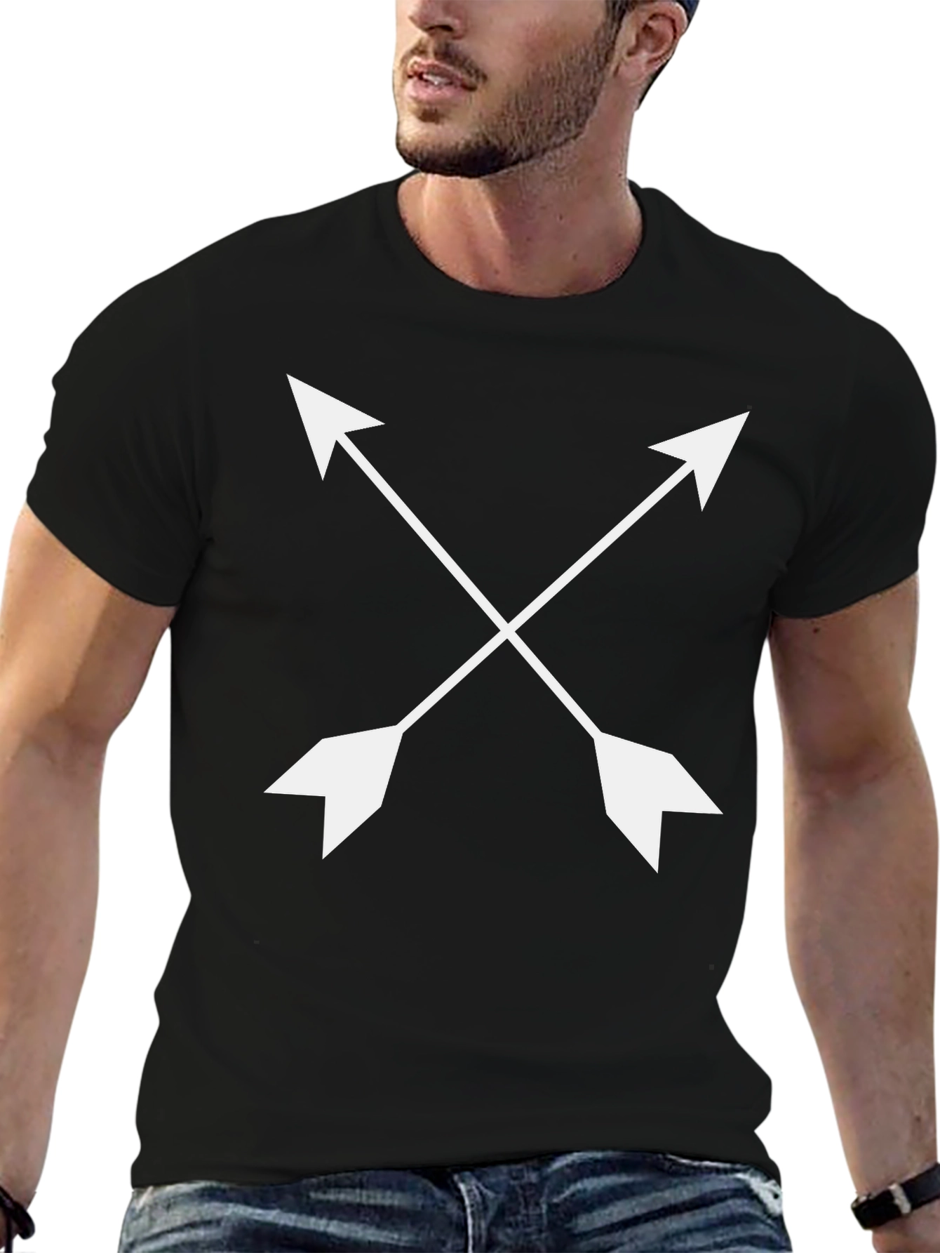 Crossed Arrows Graphic Tee - Black