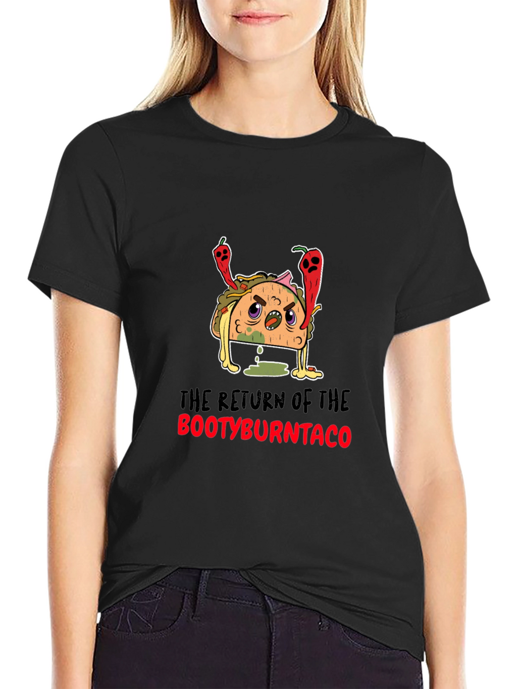 Bootyburntaco Graphic Tee - Black T-Shirt