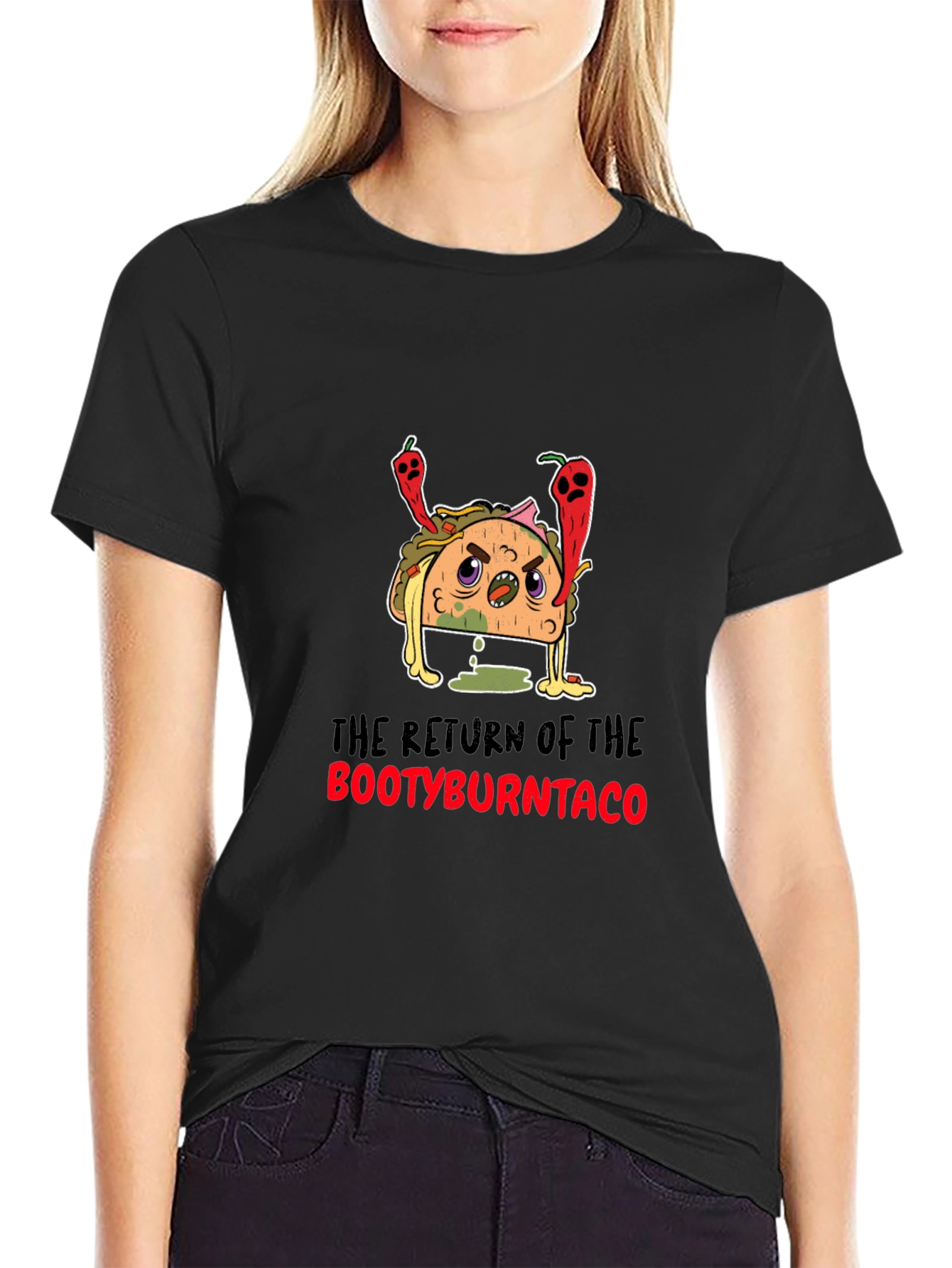 Bootyburntaco Graphic Tee - Black T-Shirt