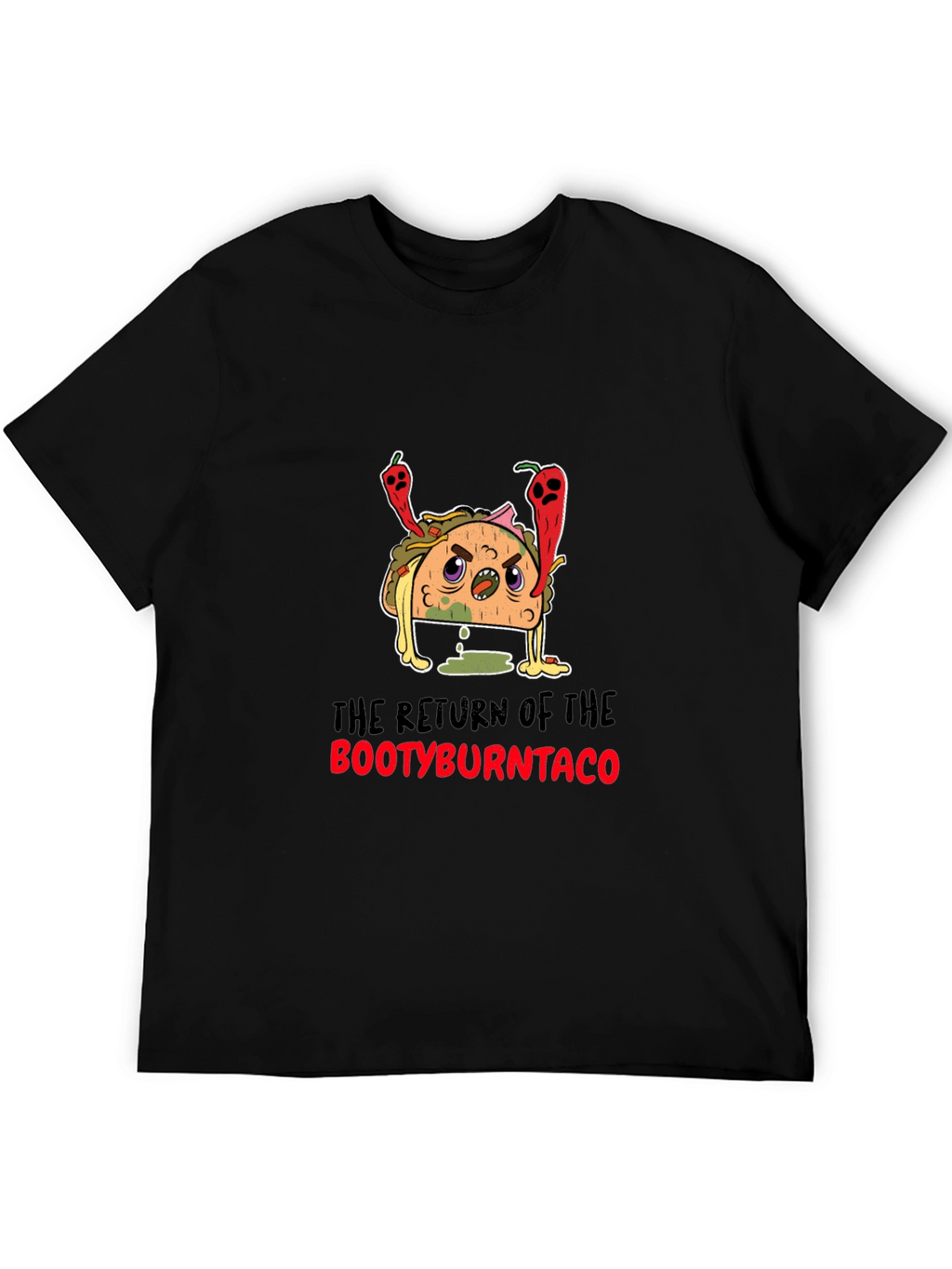 Bootyburntaco Graphic Tee - Black T-Shirt