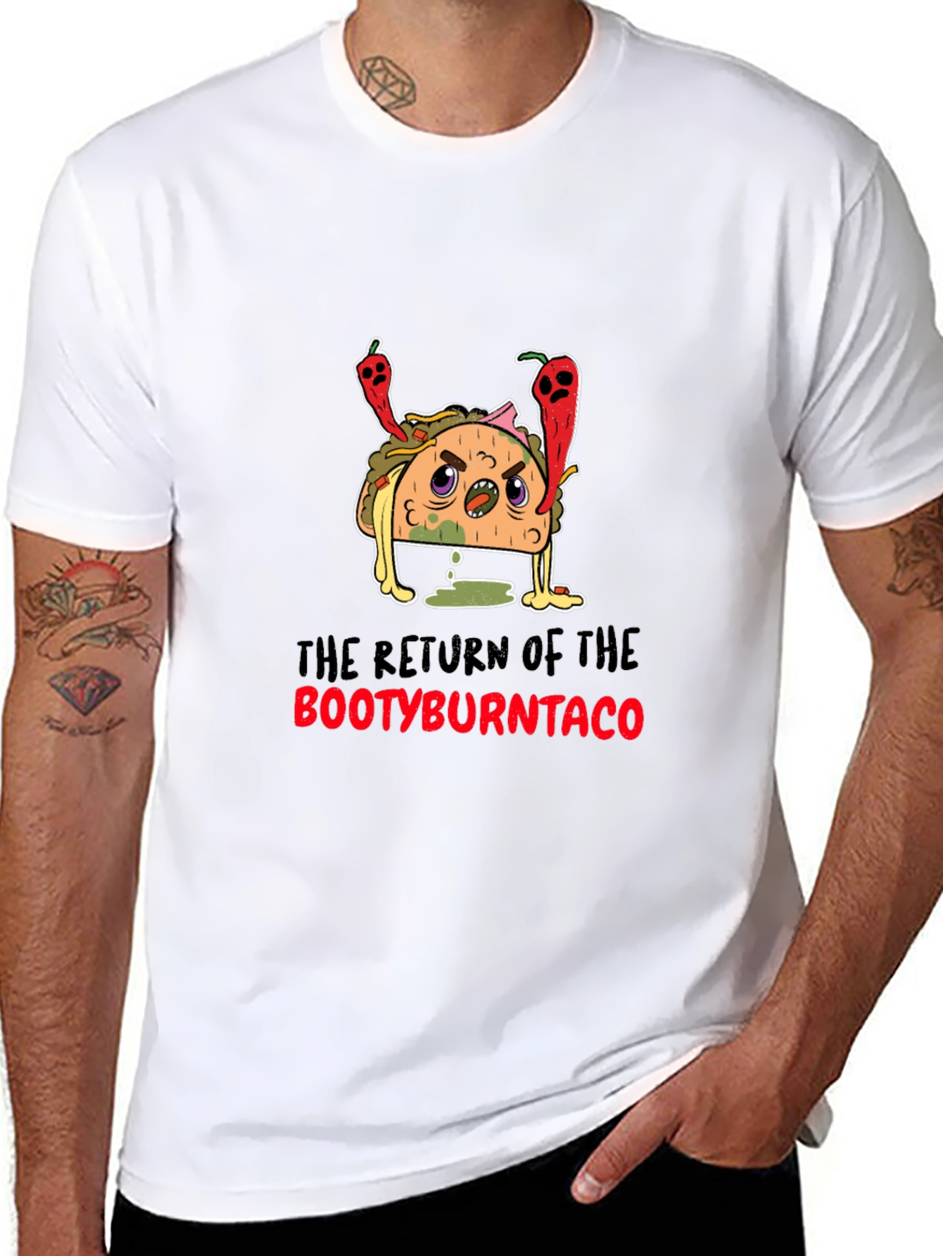 Bootyburntaco Graphic Tee - Black T-Shirt