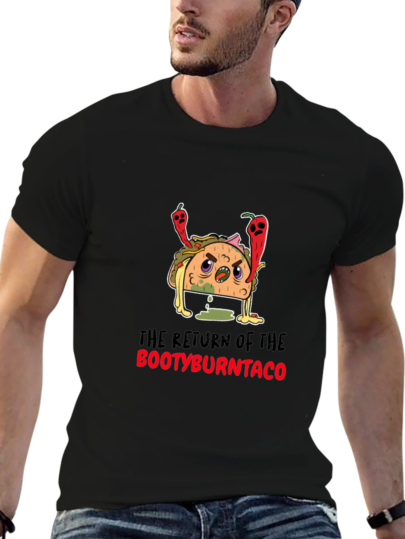 Bootyburntaco Graphic Tee - Black T-Shirt
