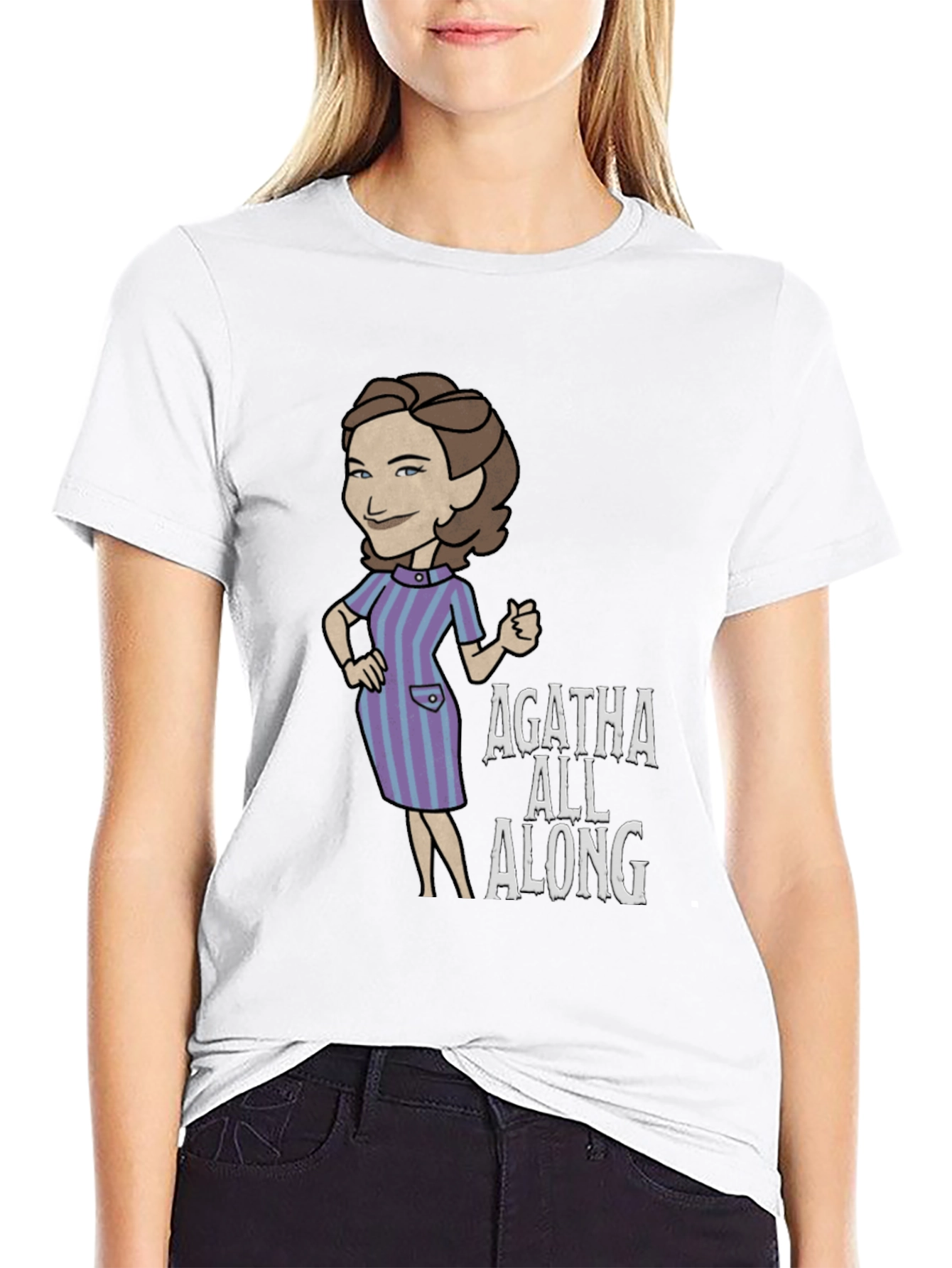 Agatha All Along Graphic Tee - Black Cotton T-Shirt