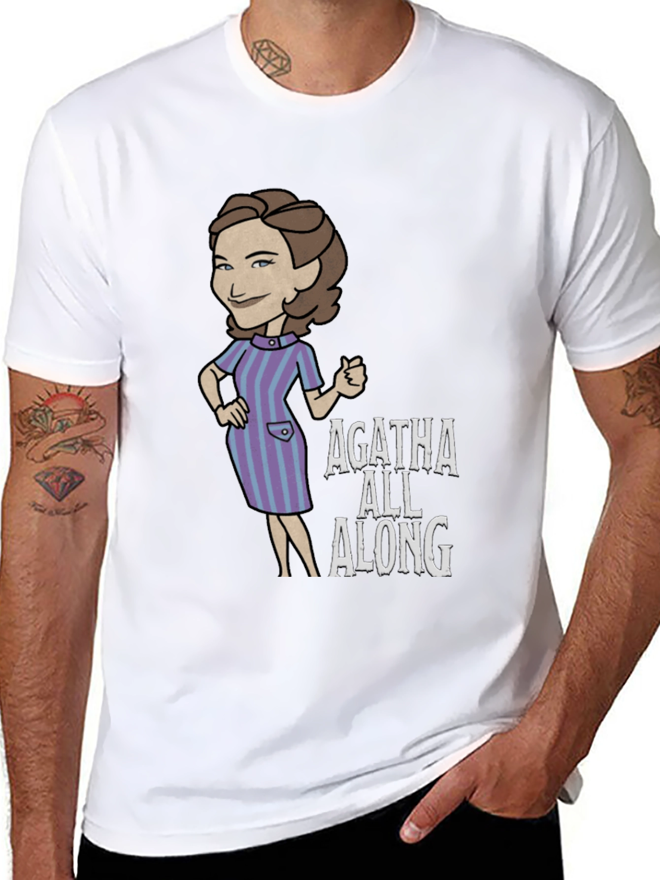 Agatha All Along Graphic Tee - Black Cotton T-Shirt