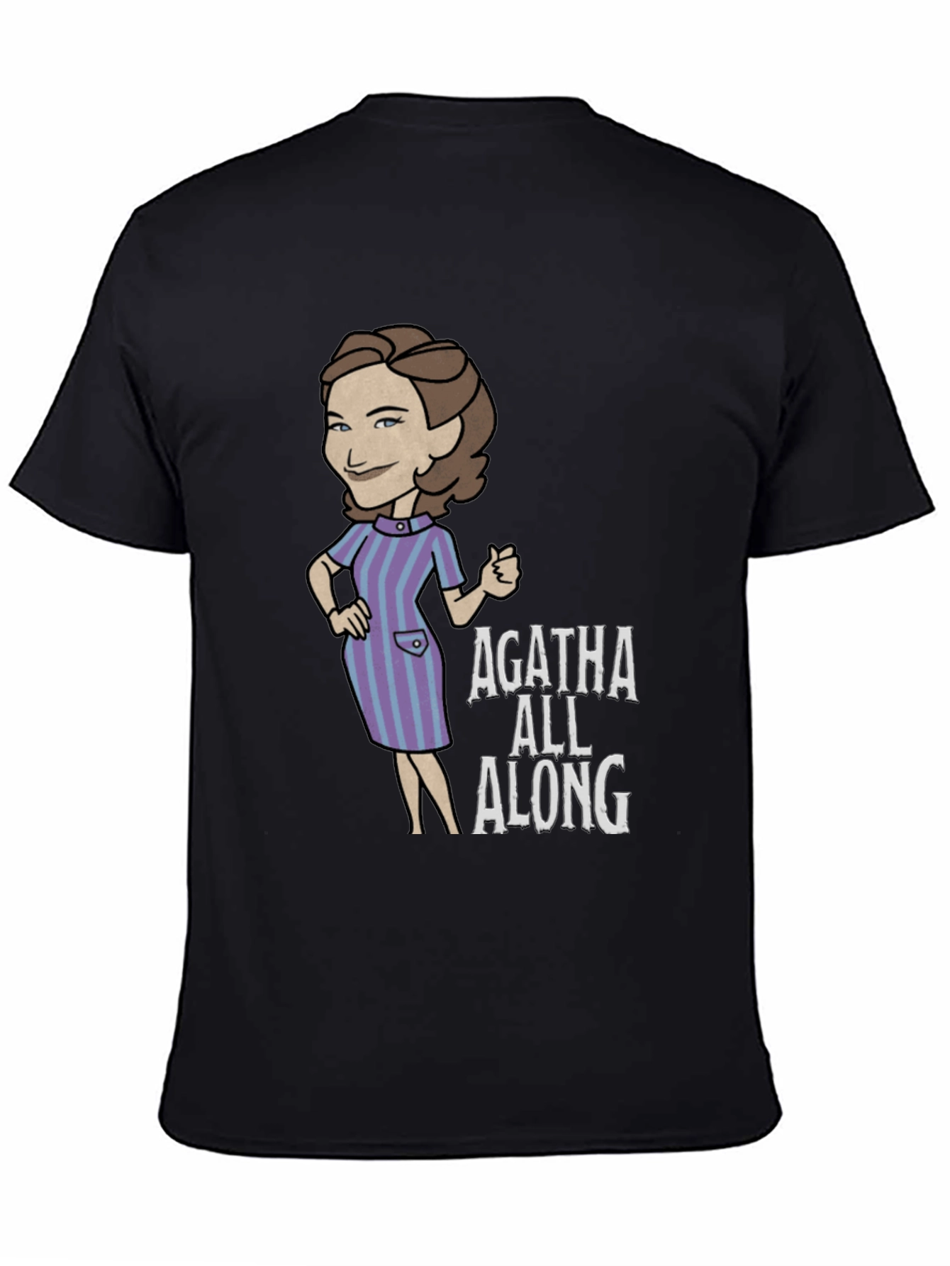 Agatha All Along Graphic Tee - Black Cotton T-Shirt