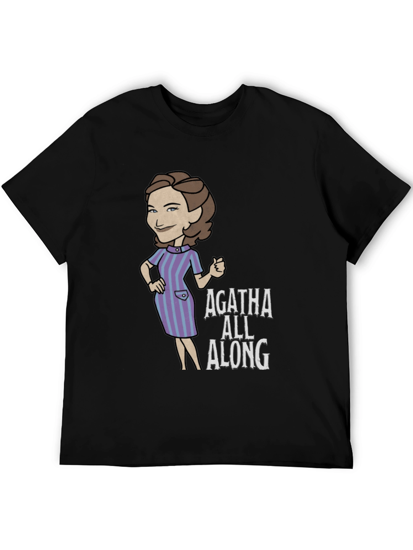 Agatha All Along Graphic Tee - Black Cotton T-Shirt