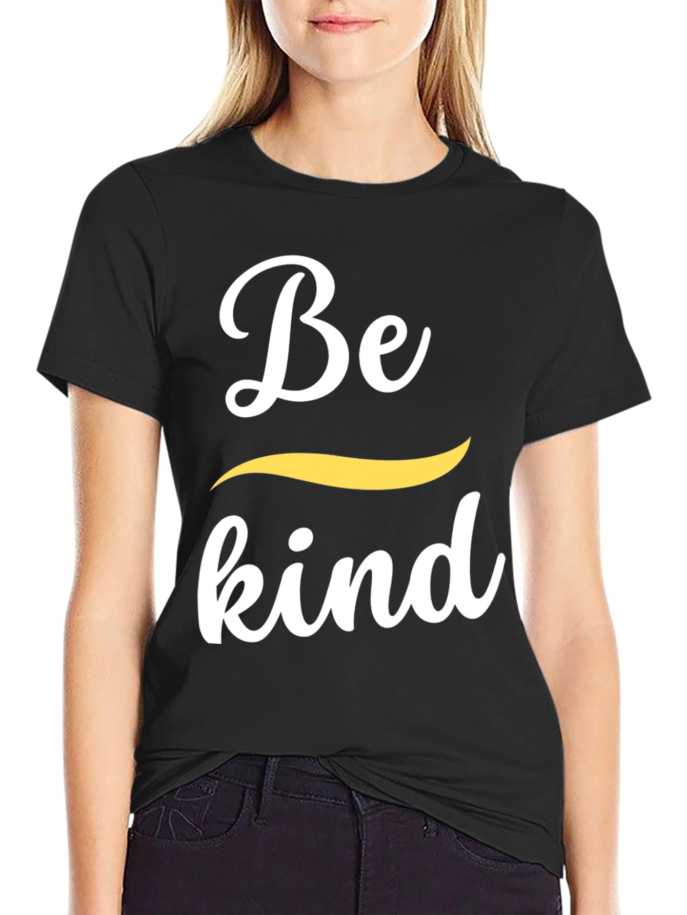 Be Kind Graphic Tee - Black Short Sleeve Shirt