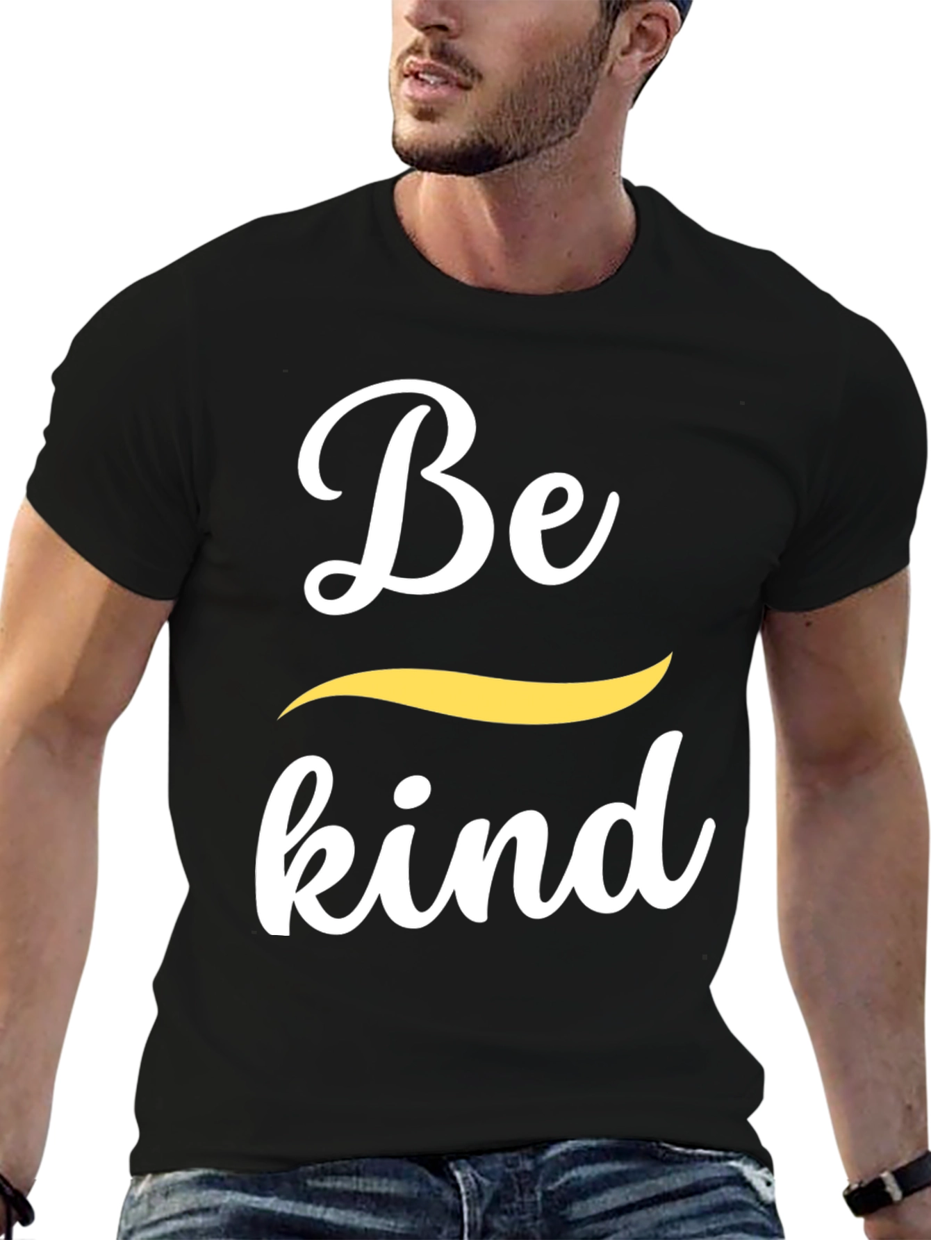 Be Kind Graphic Tee - Black Short Sleeve Shirt