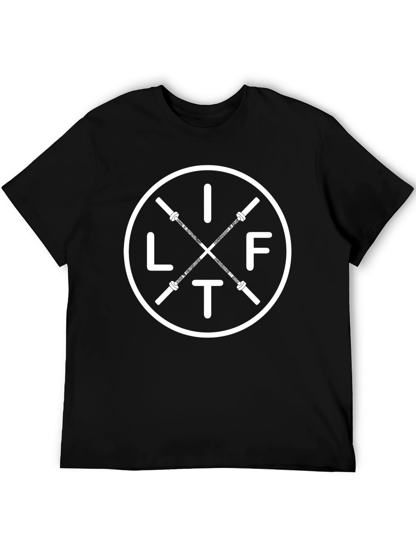 Lift Barbell Graphic Tee - Black Cotton Gym Shirt
