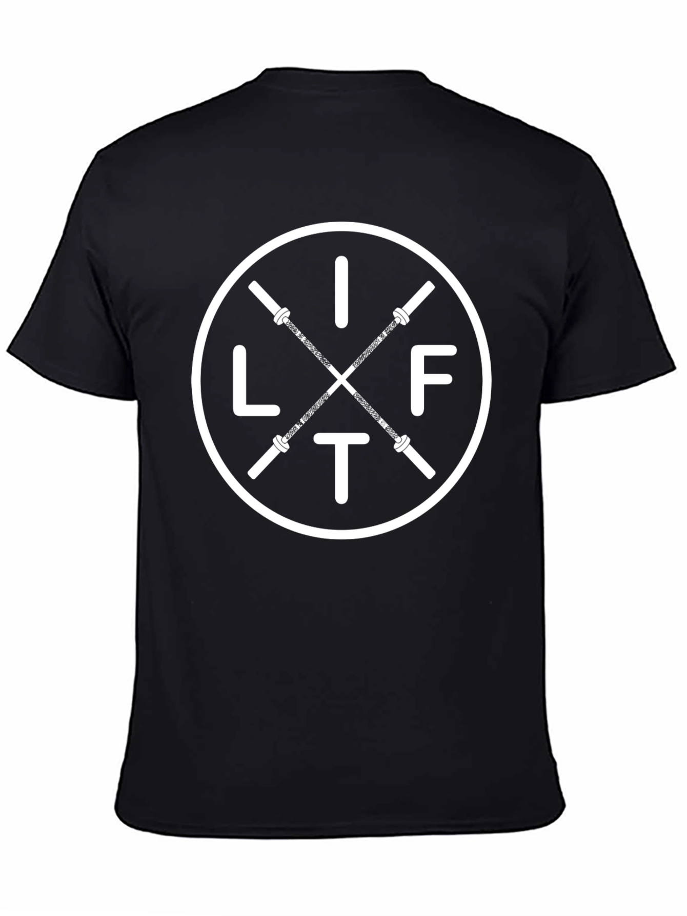 Lift Barbell Graphic Tee - Black Cotton Gym Shirt