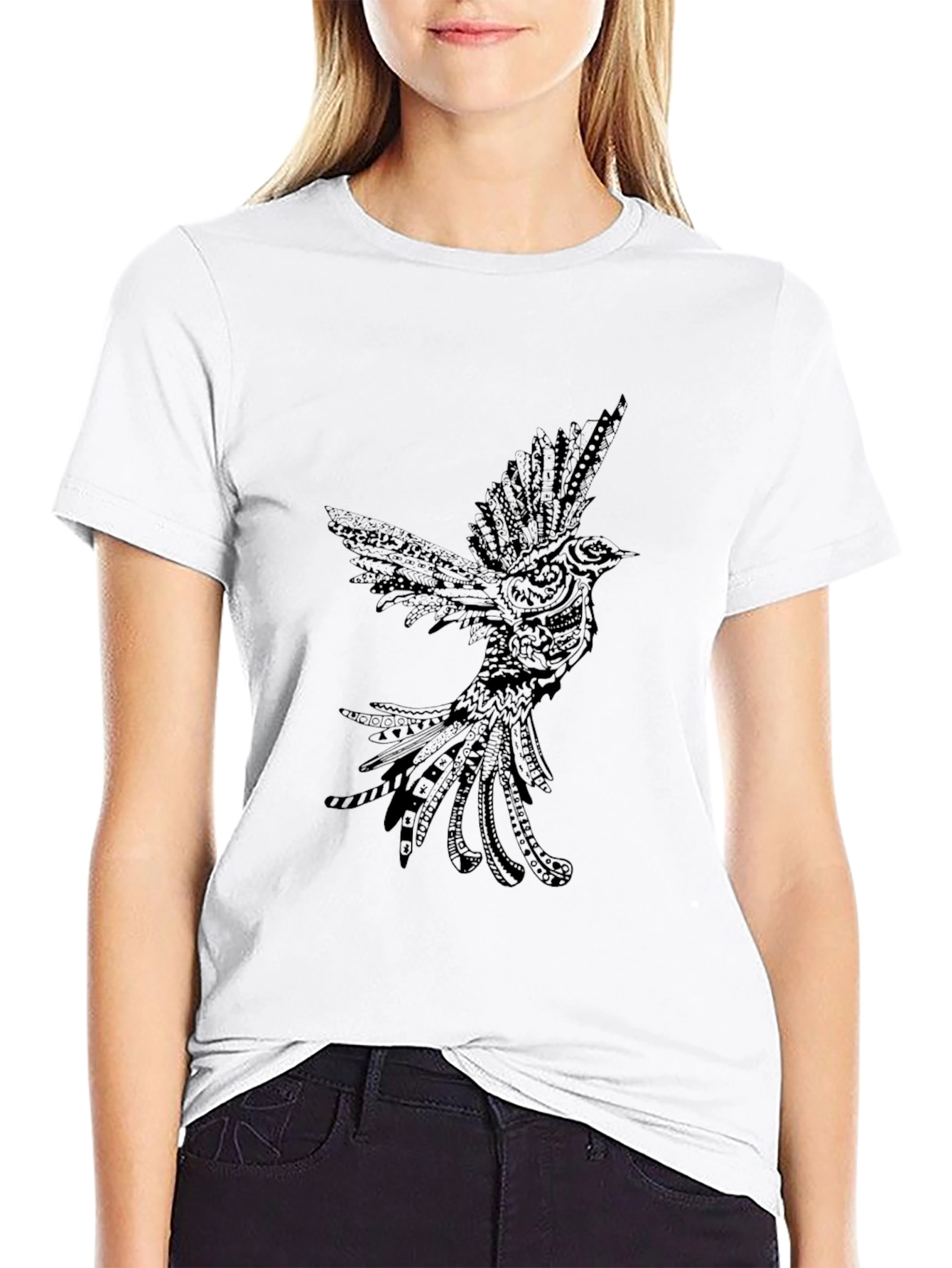 Black Bird Graphic Tee - Stylish Mens Shirt