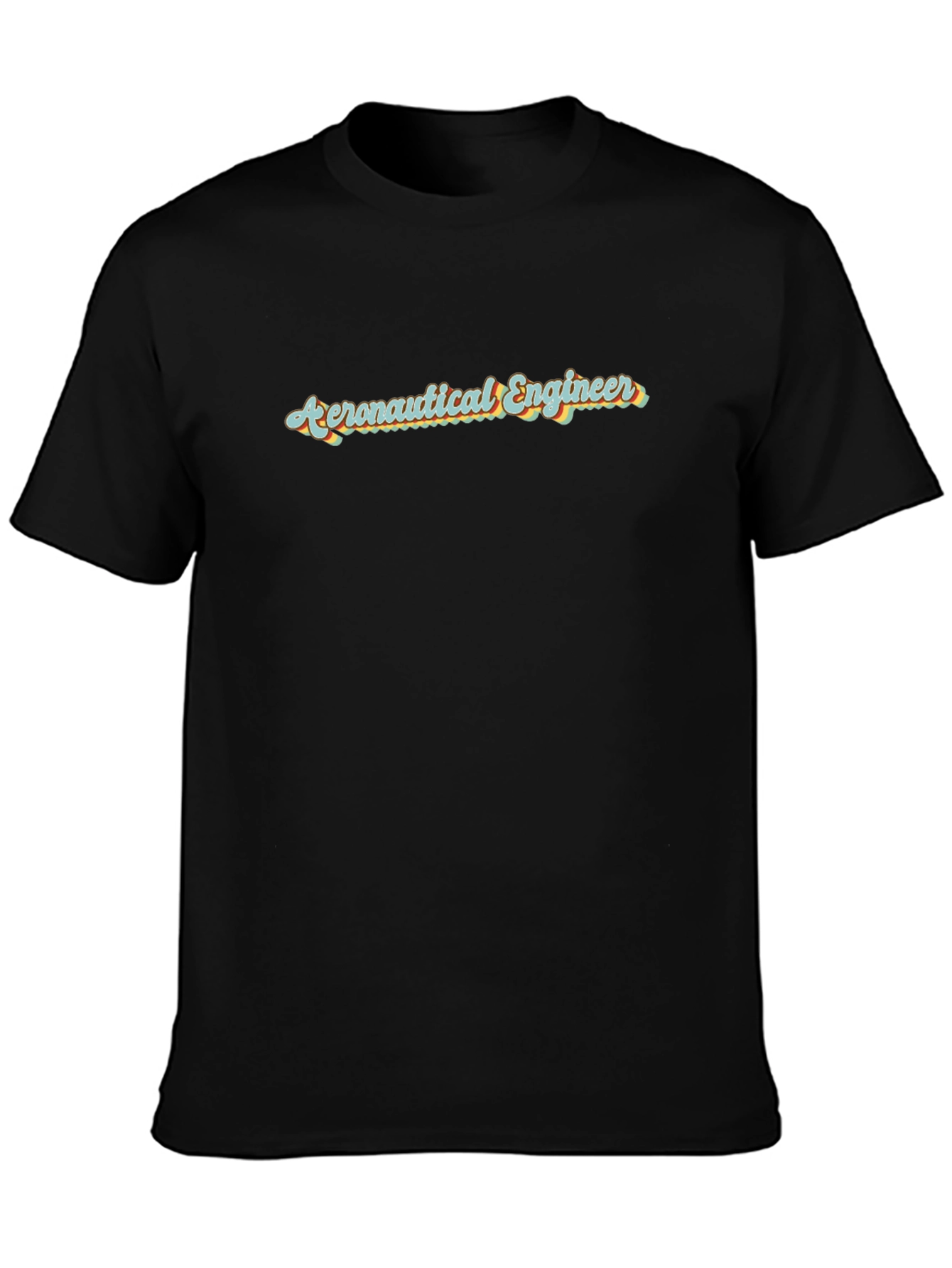 Aeronautical Engineer Retro T-Shirt - Black