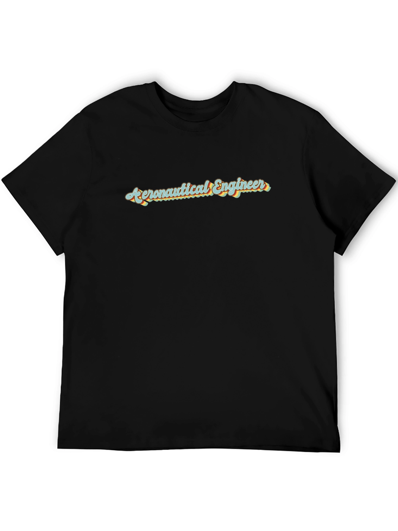 Aeronautical Engineer Retro T-Shirt - Black