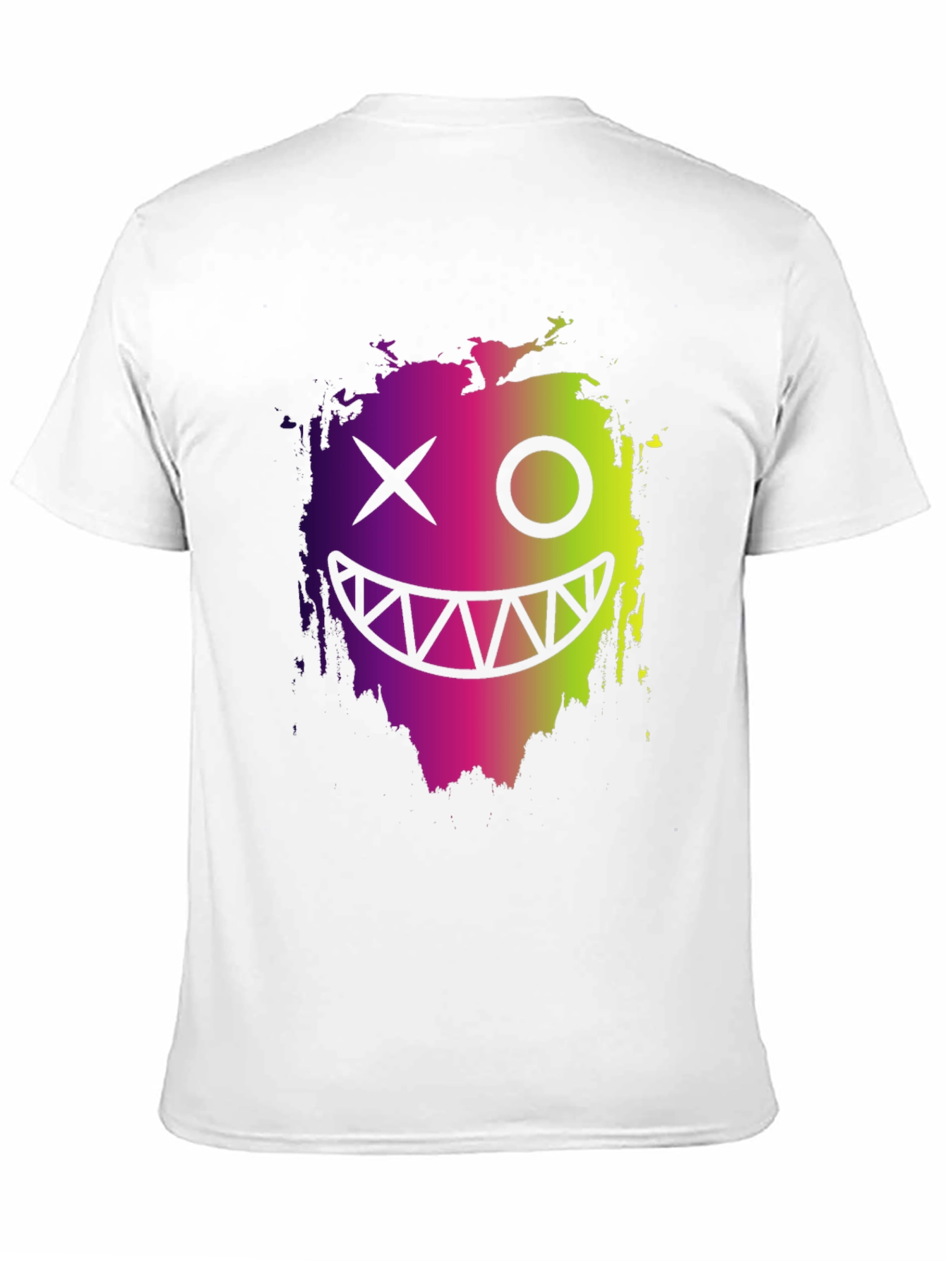 Cool Monster Face Graphic Black T-Shirt