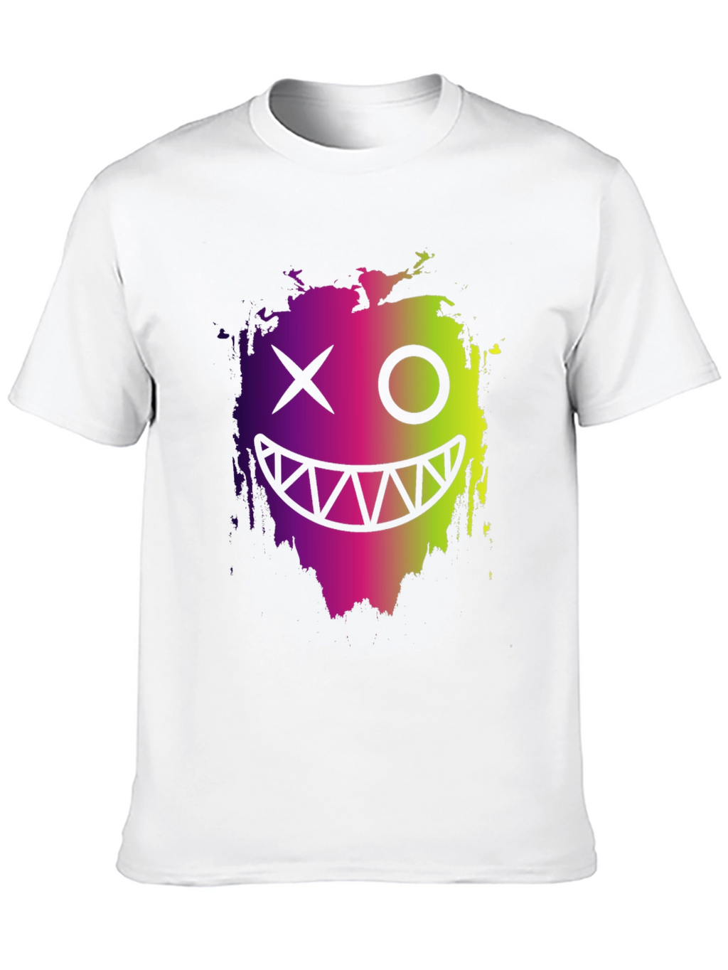 Cool Monster Face Graphic Black T-Shirt