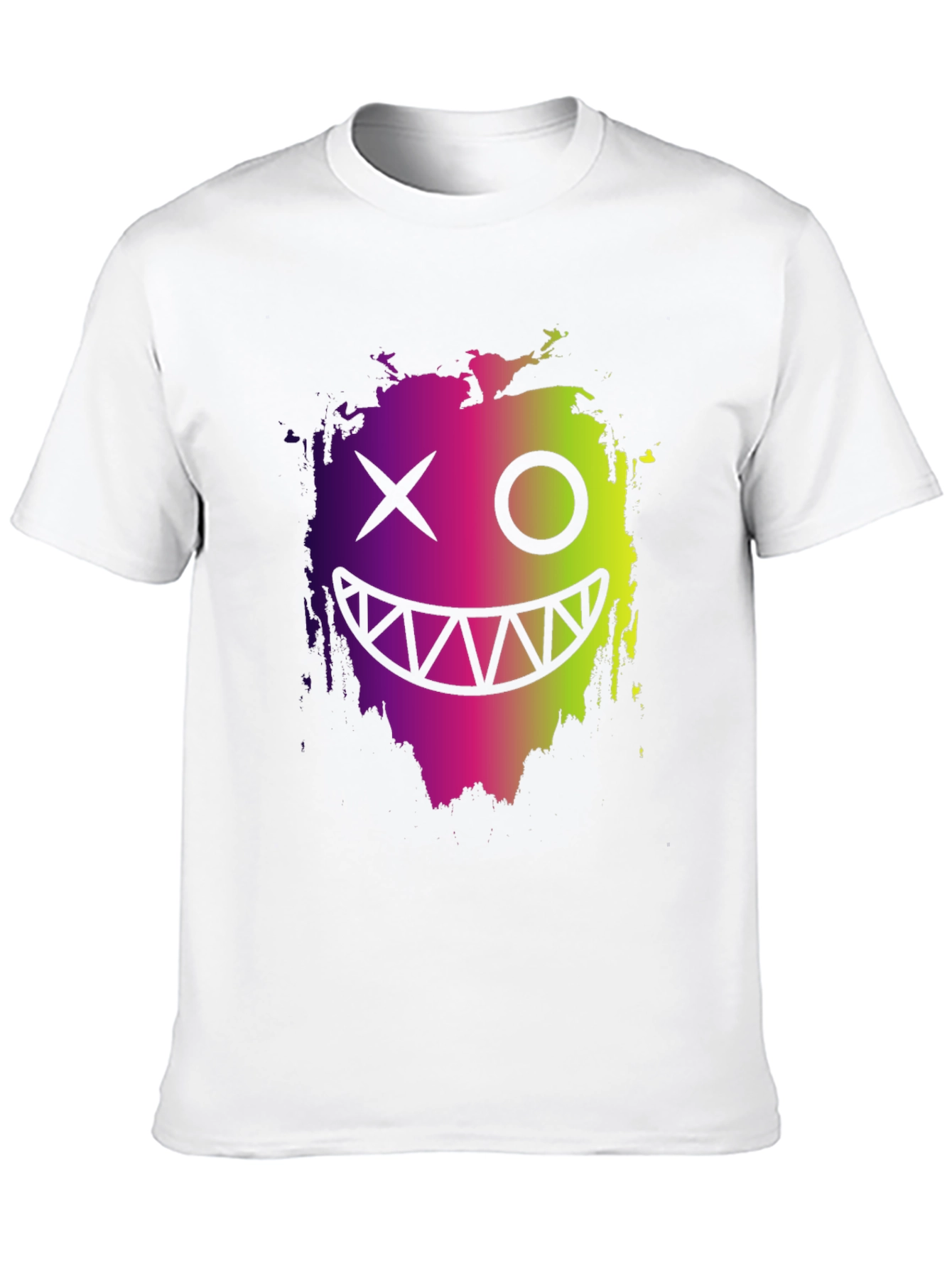 Cool Monster Face Graphic Black T-Shirt