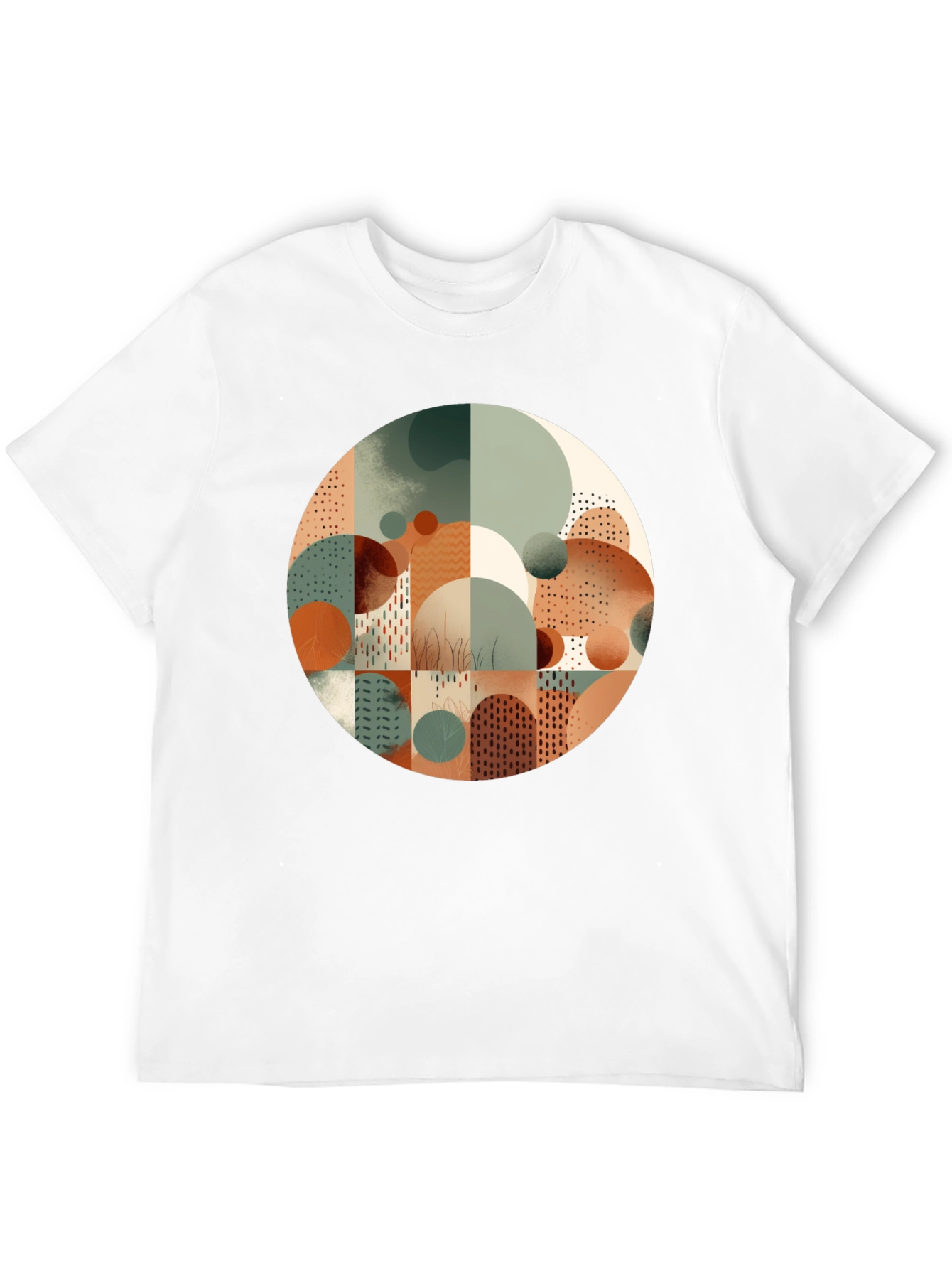 Abstract Geometric Circle Tee - Modern Art Shirt
