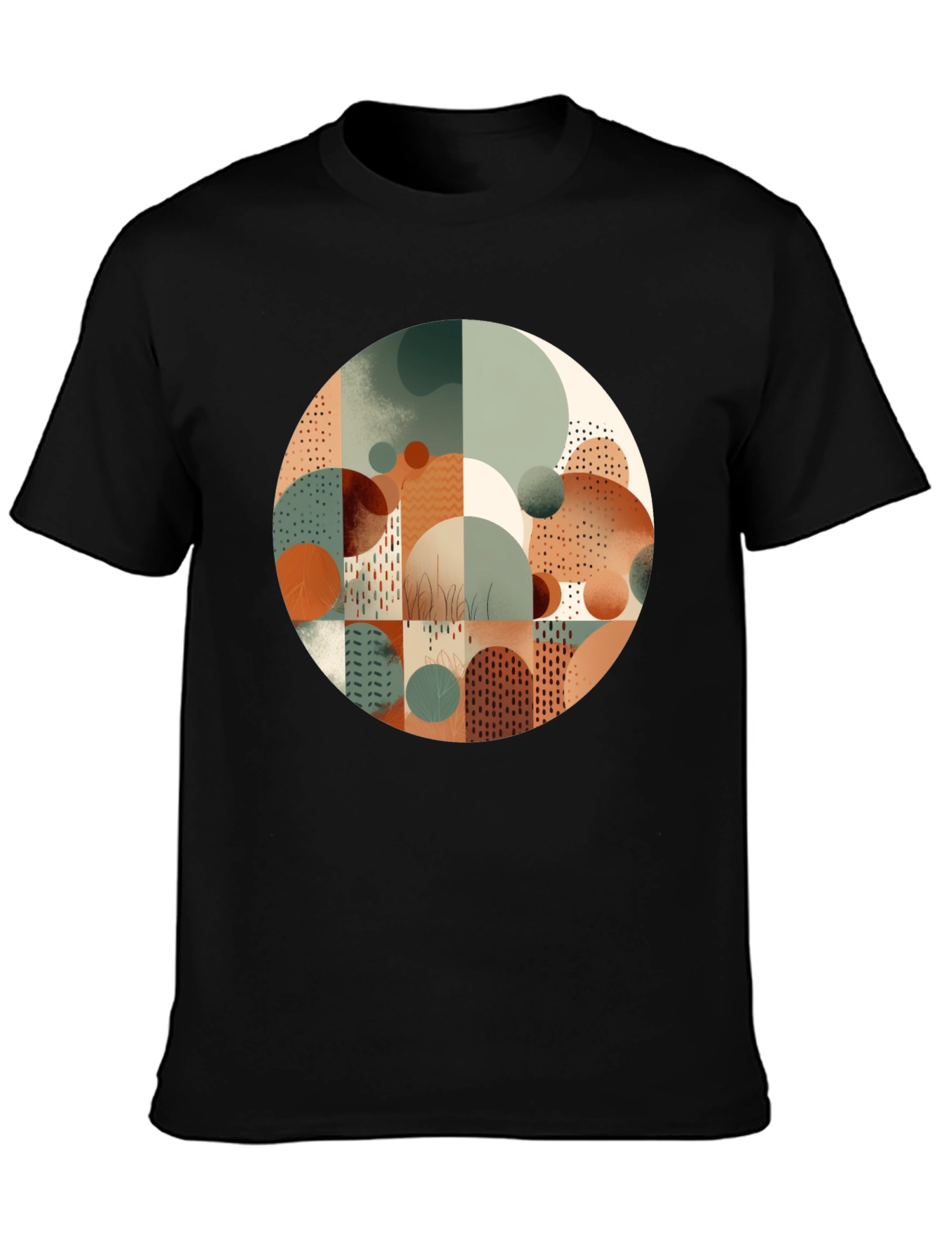 Abstract Geometric Circle Tee - Modern Art Shirt