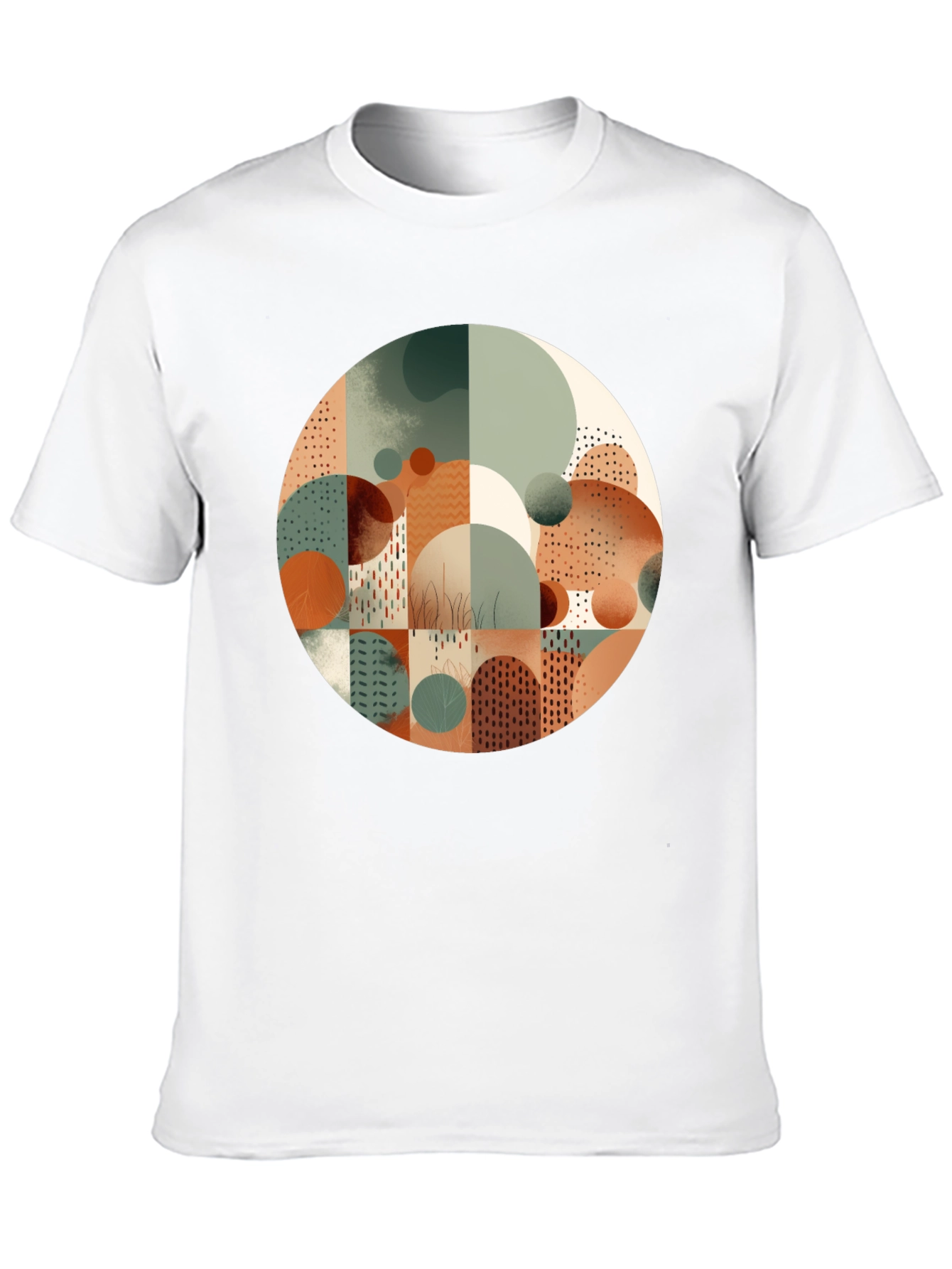 Abstract Geometric Circle Tee - Modern Art Shirt