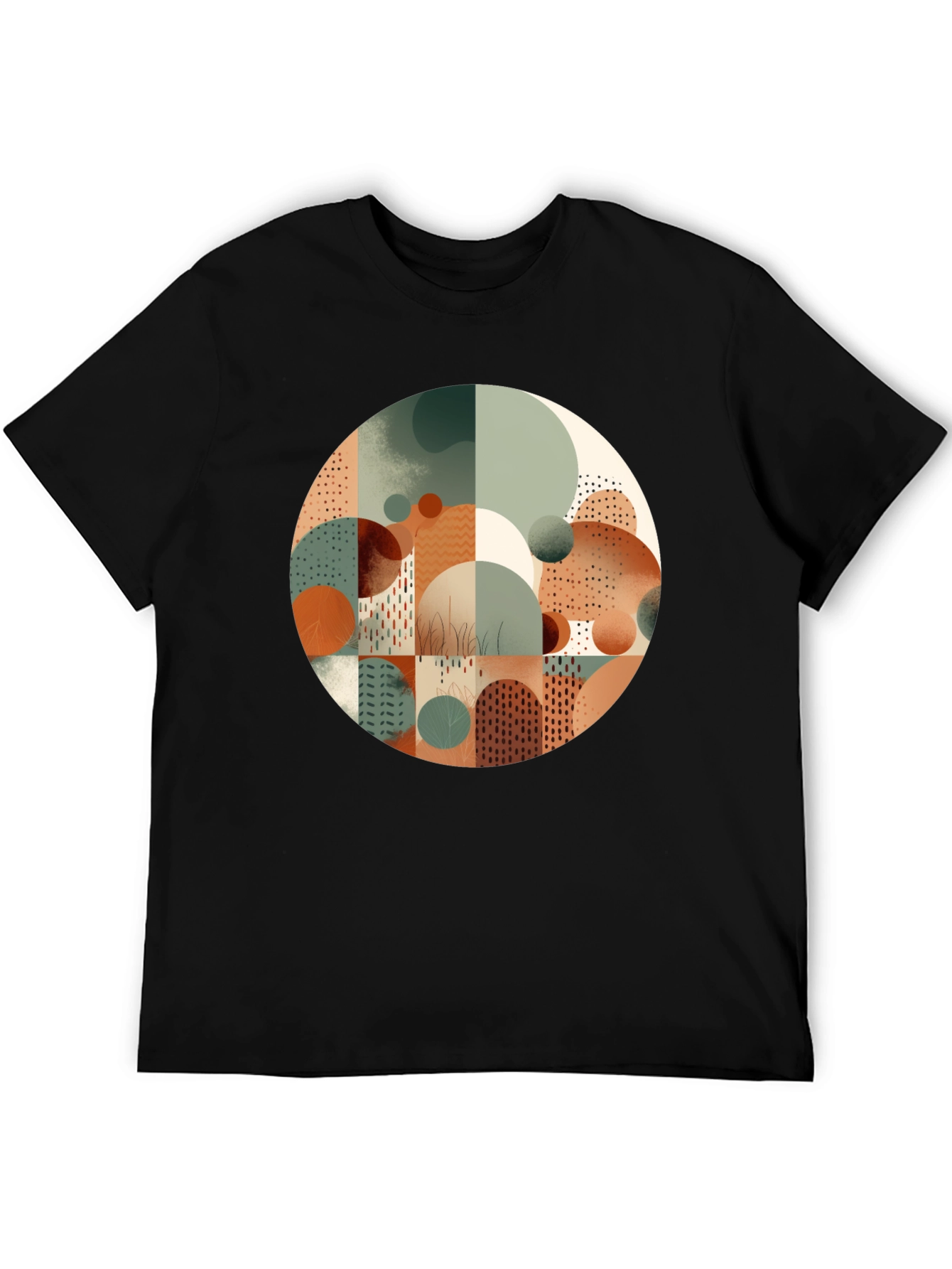 Abstract Geometric Circle Tee - Modern Art Shirt