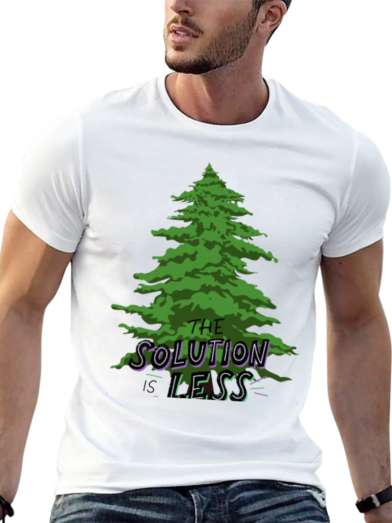 Eco-Friendly Graphic Tee: The Solution is Less