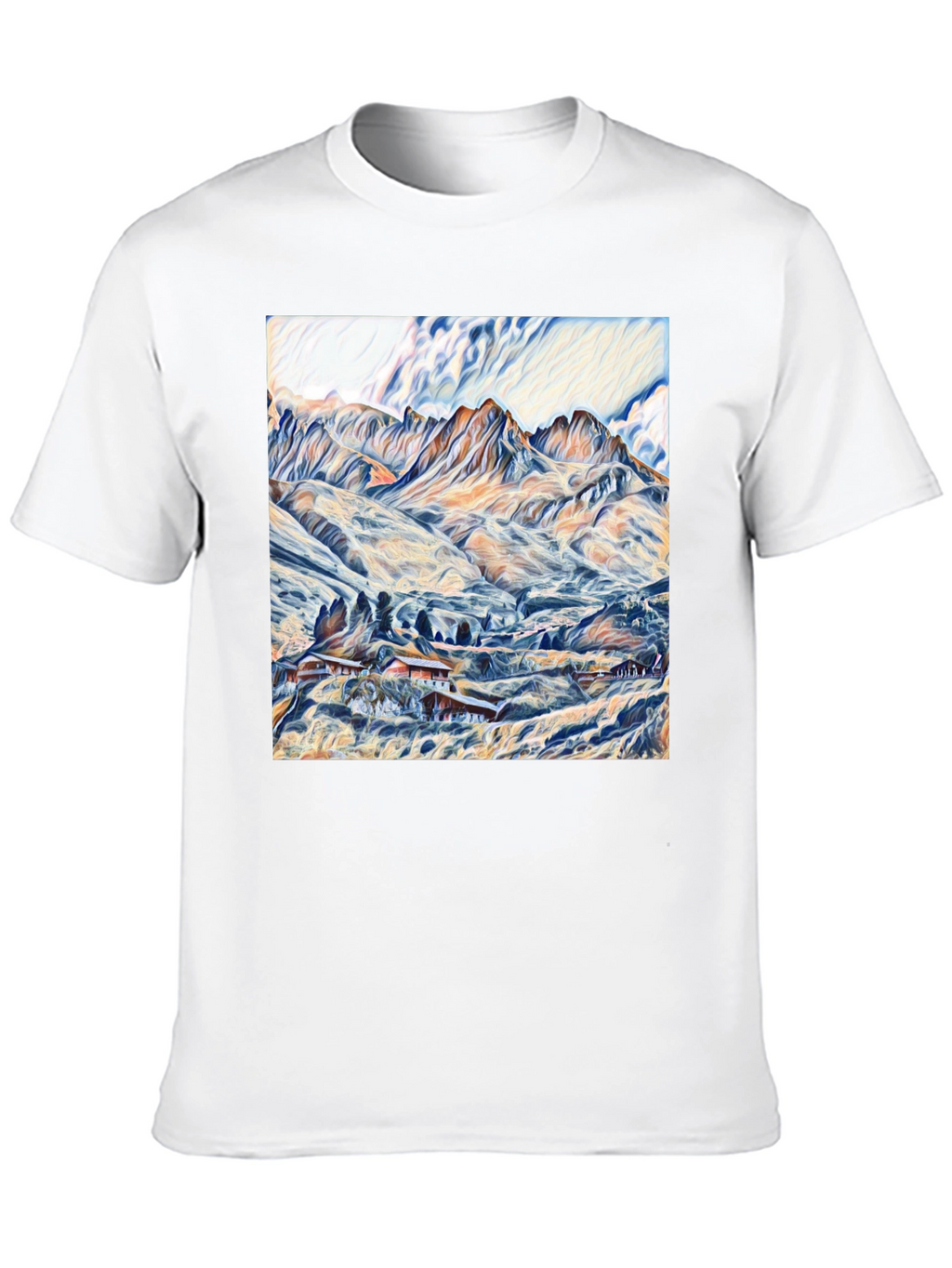 Mountain Vista Graphic Tee - Artistic Design