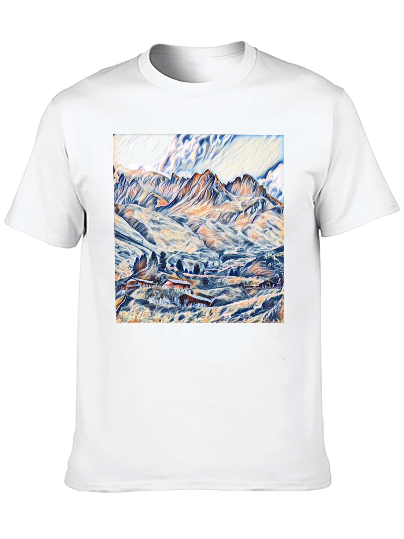 Mountain Vista Graphic Tee - Artistic Design