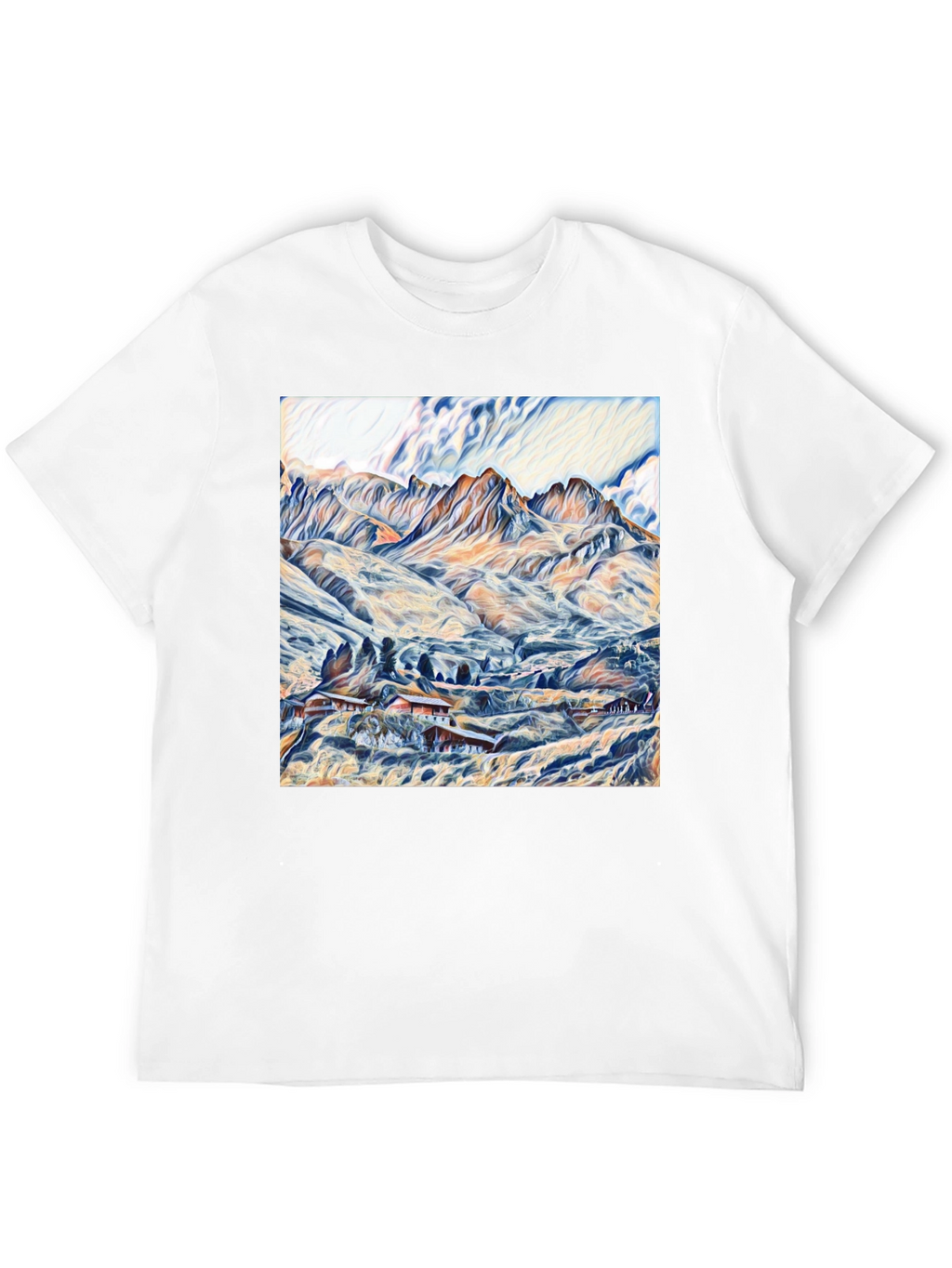 Mountain Vista Graphic Tee - Artistic Design