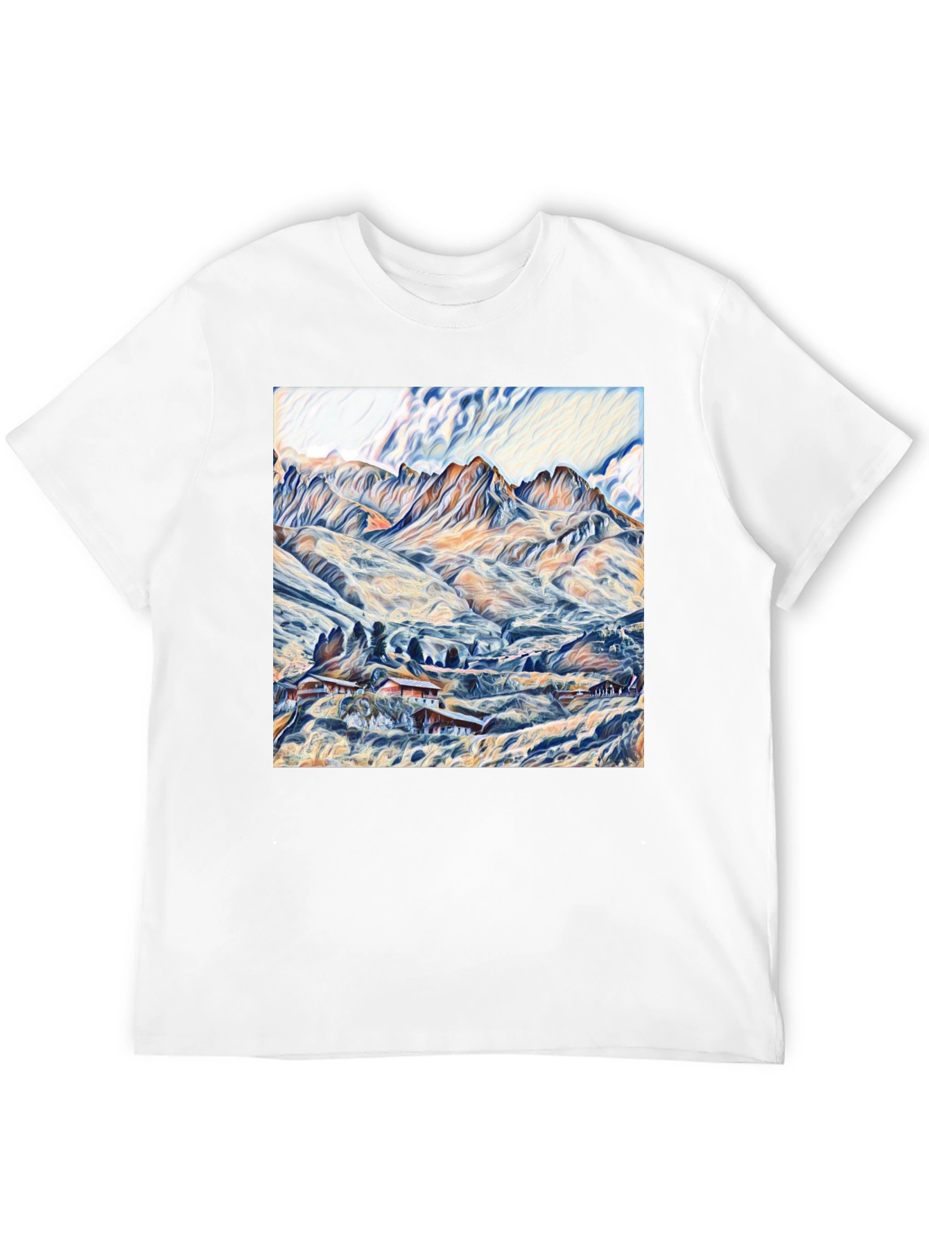 Mountain Vista Graphic Tee - Artistic Design