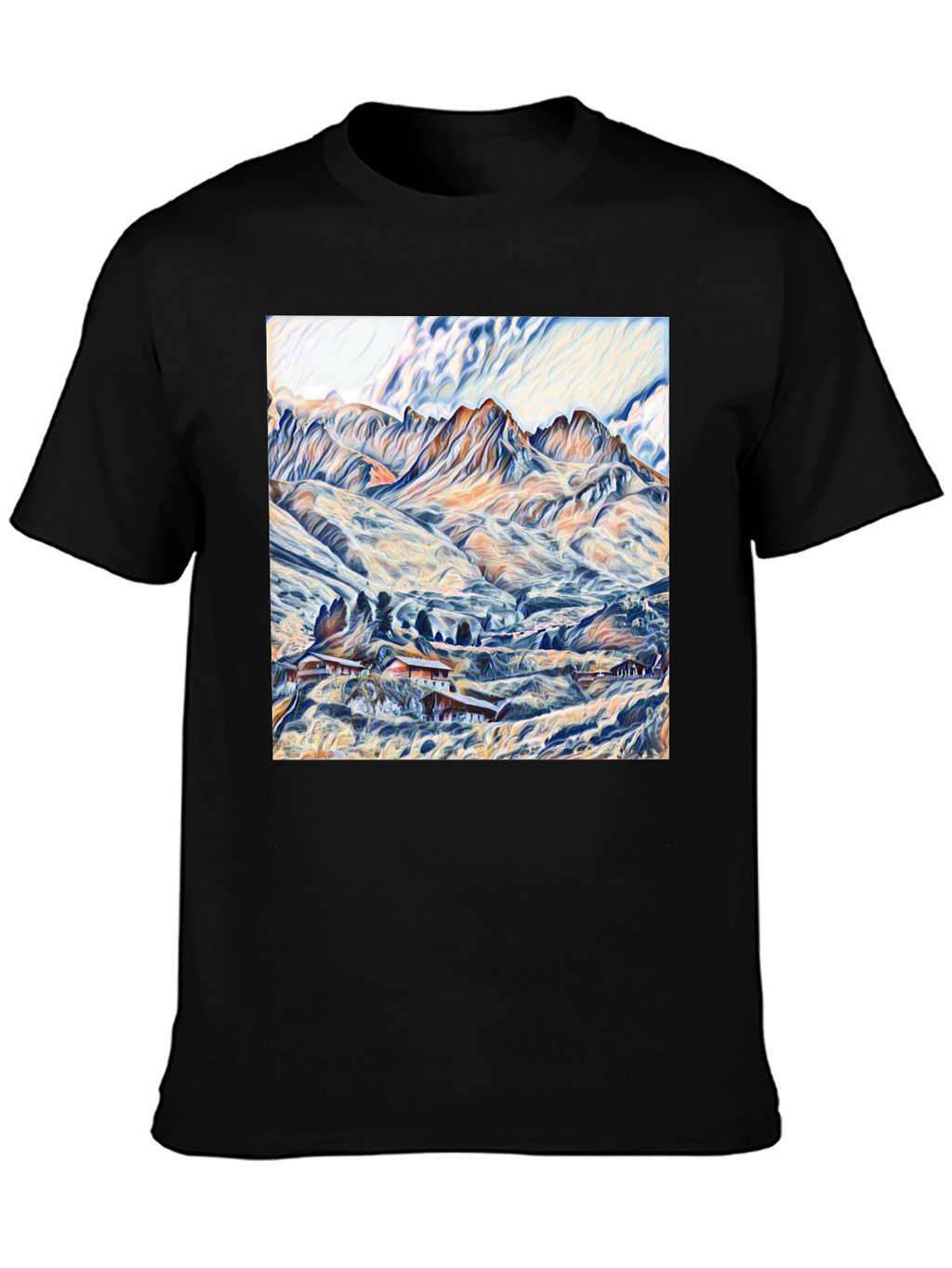 Mountain Vista Graphic Tee - Artistic Design