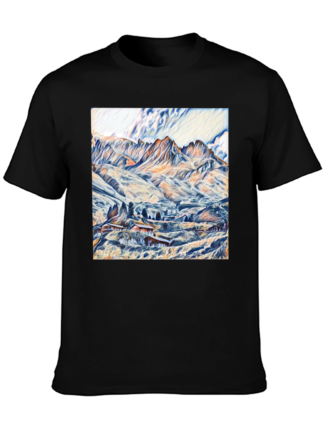 Mountain Vista Graphic Tee - Artistic Design