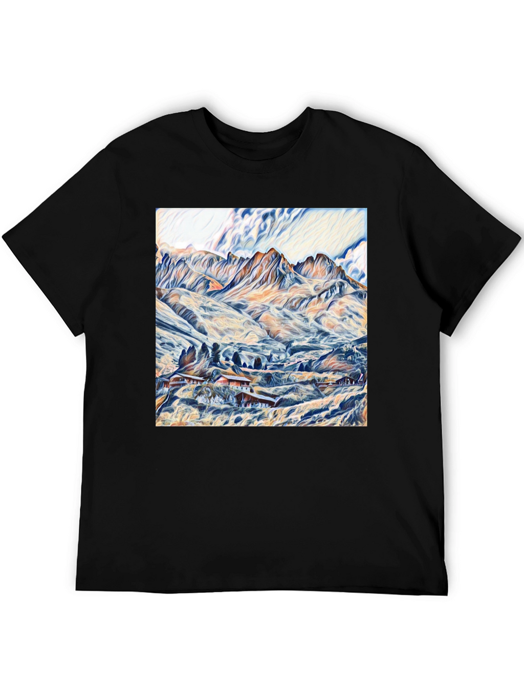 Mountain Vista Graphic Tee - Artistic Design