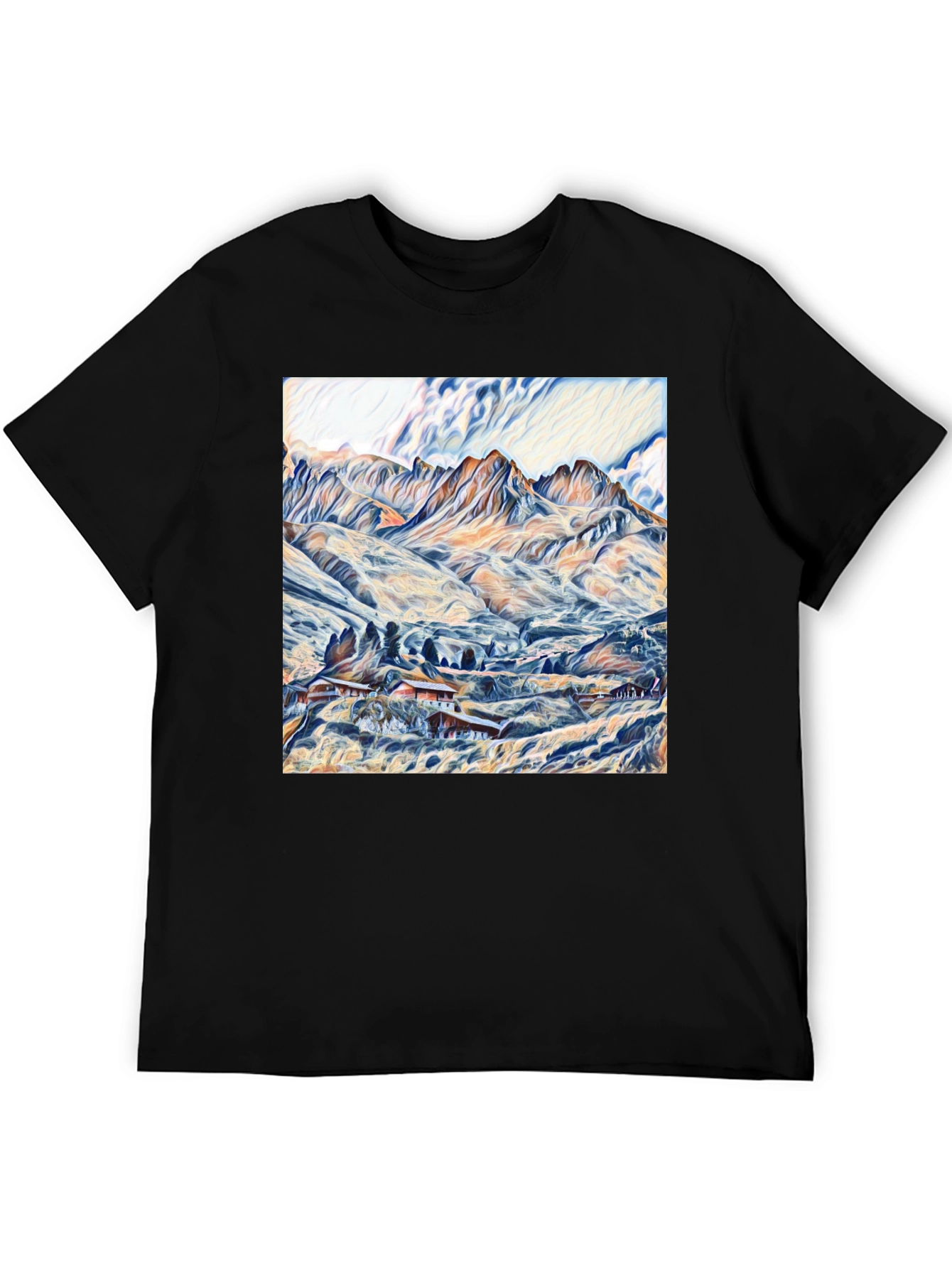 Mountain Vista Graphic Tee - Artistic Design