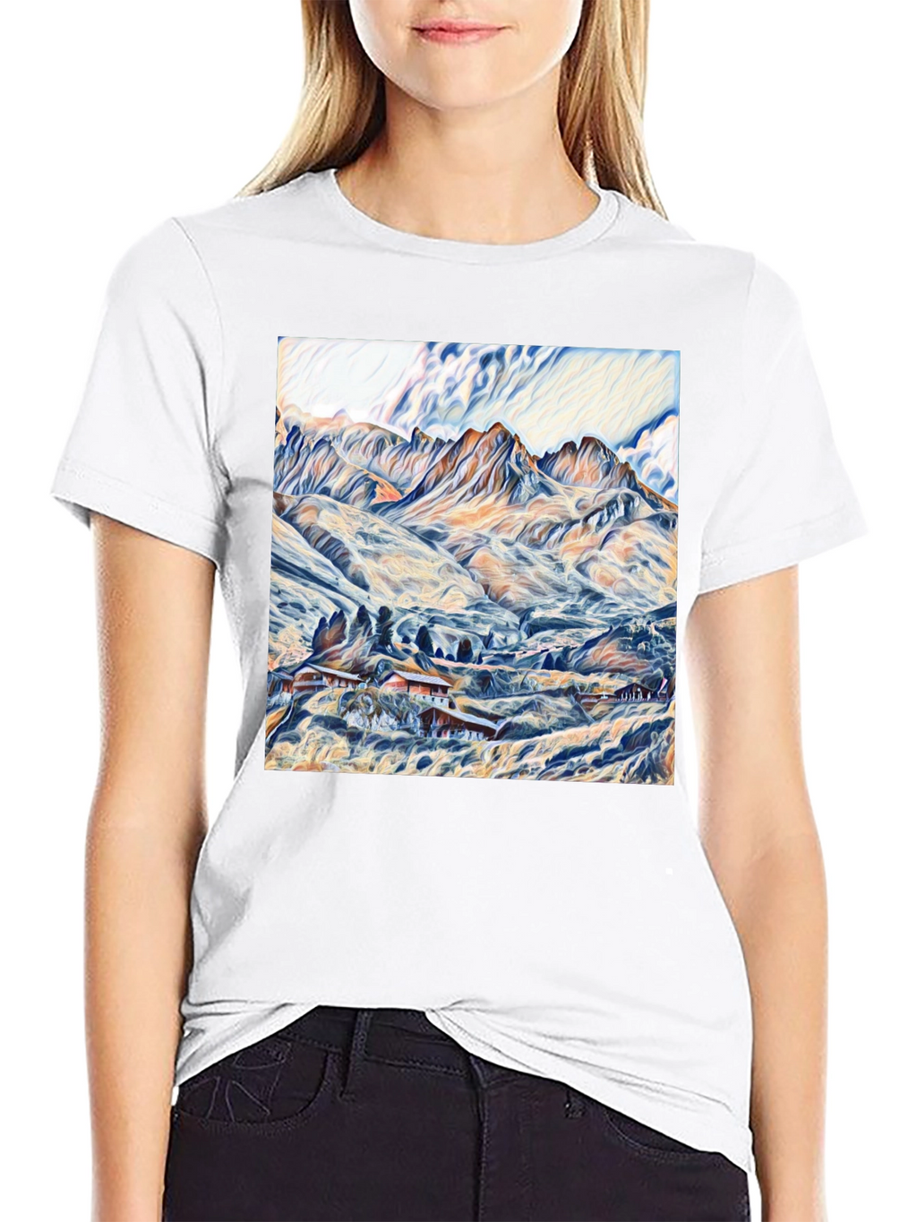 Mountain Vista Graphic Tee - Artistic Design