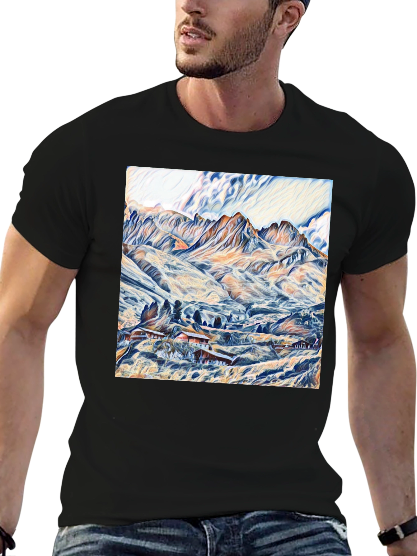 Mountain Vista Graphic Tee - Artistic Design