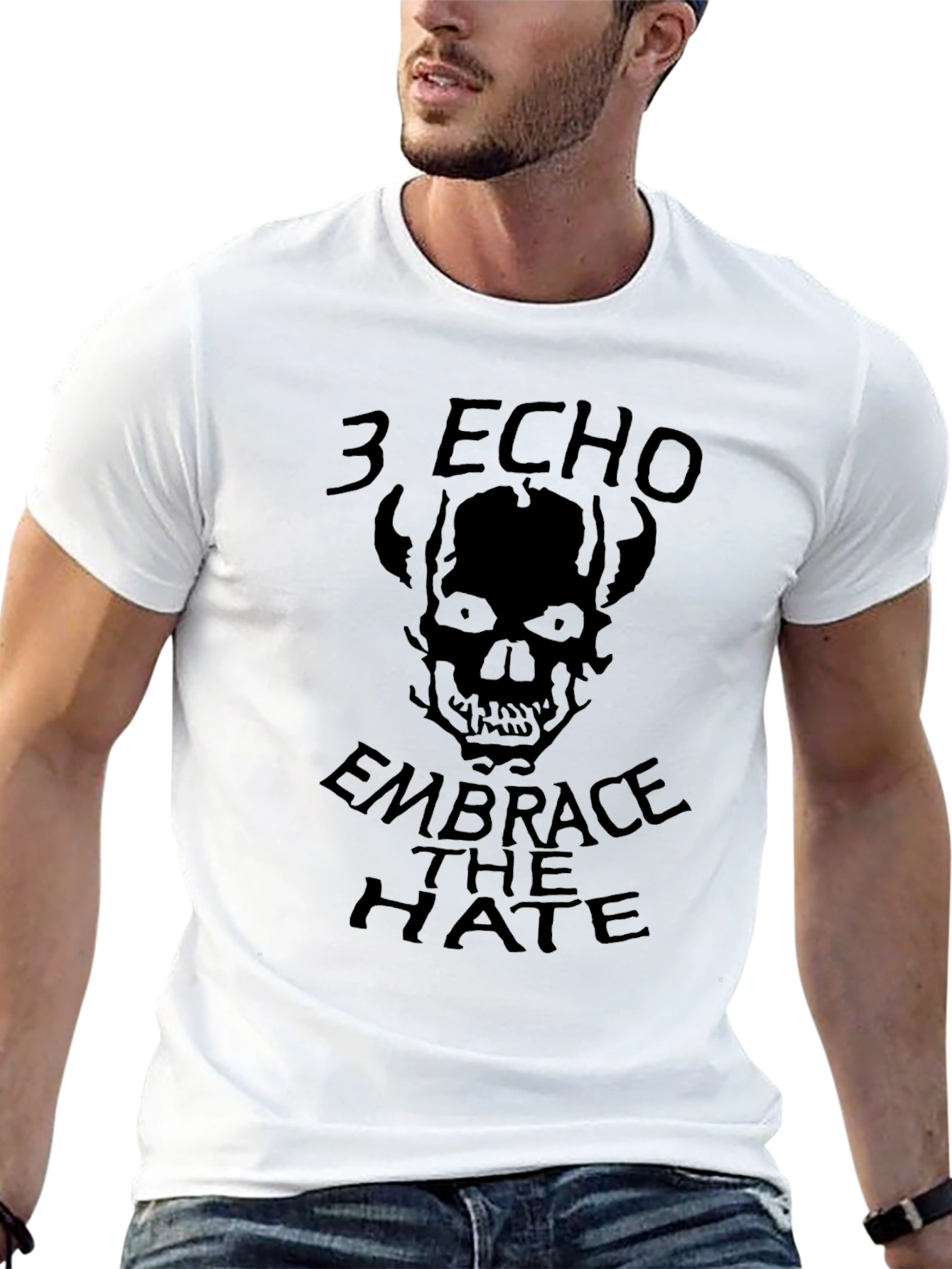 3 Echo Embrace the Hate Black Graphic Tee