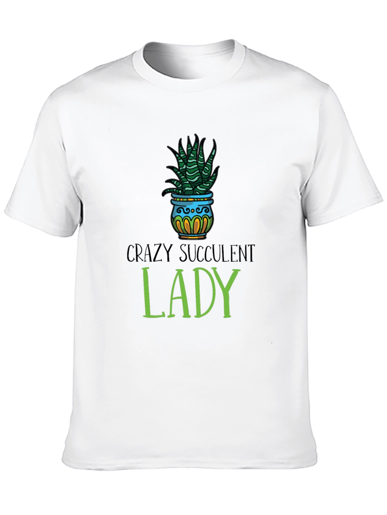 Crazy Succulent Lady T-Shirt - Unisex Graphic Tee
